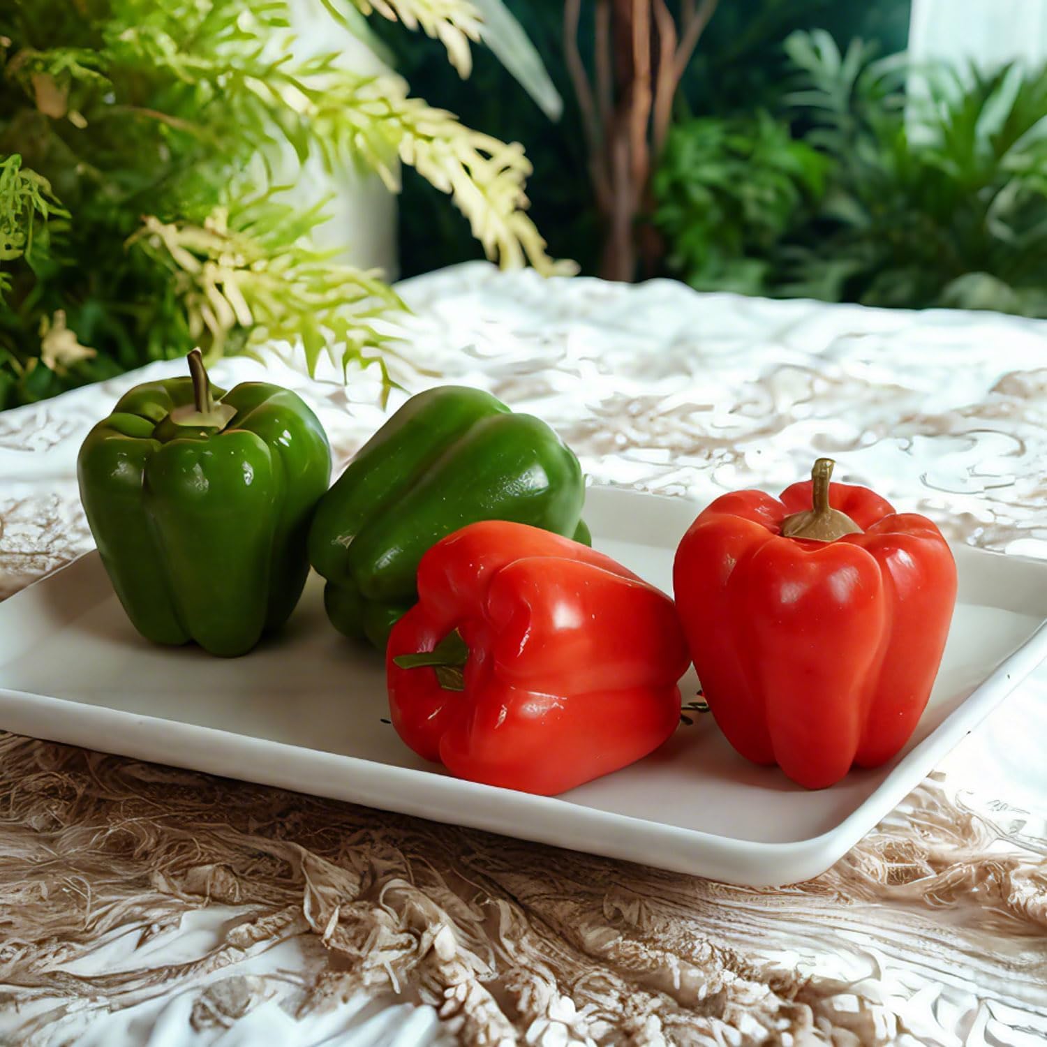 Vibrant Artificial Bell Peppers 8PCS for Home Decoration