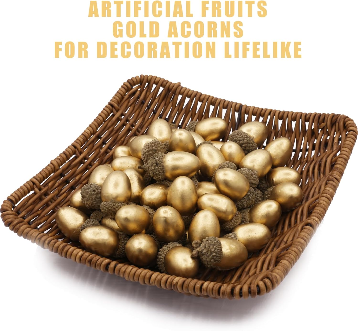 Tuxiaobu Artificial Gold Acorns 30 Pcs Decoration