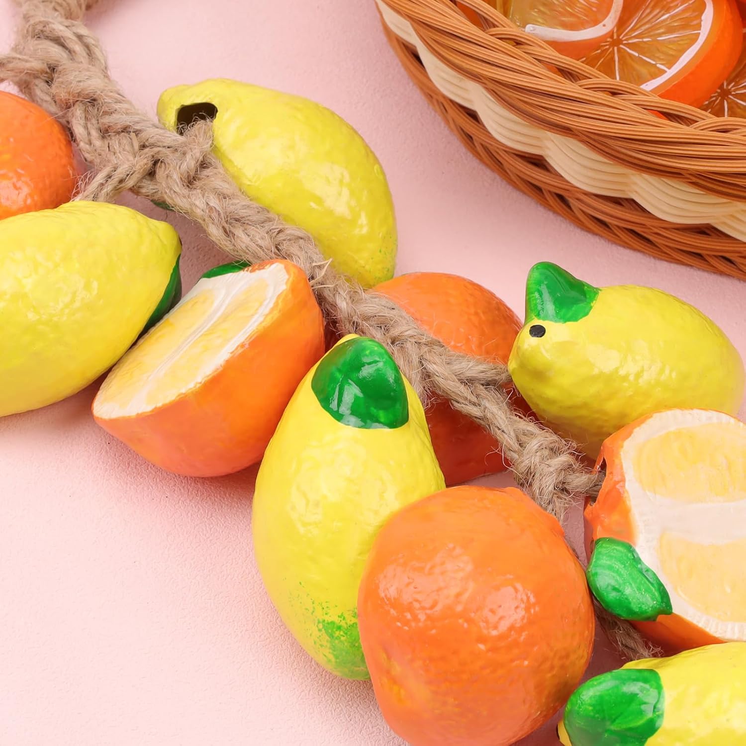 Woration Ceramic Fruit Hanging Decor String