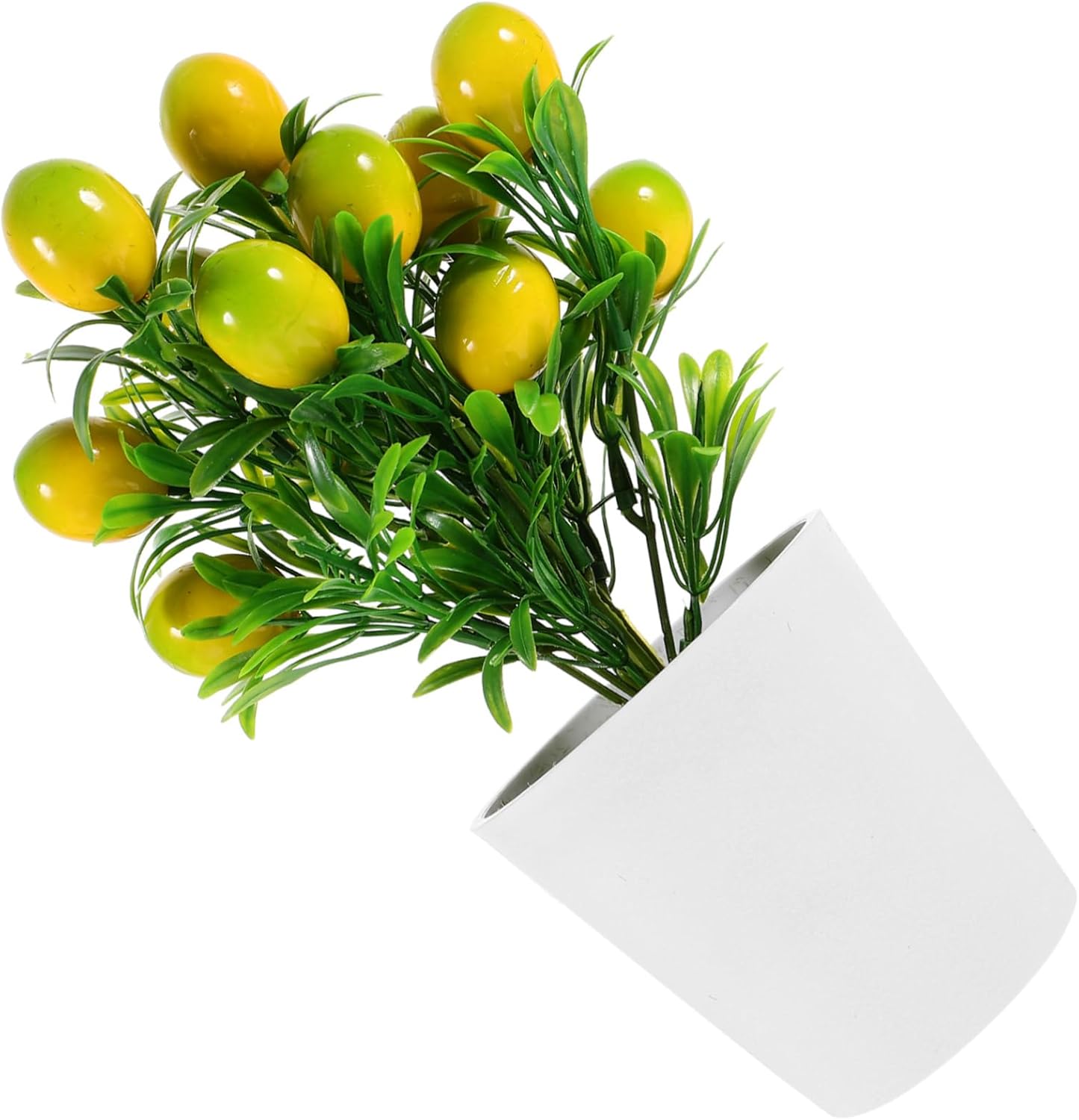 LIFKOME Artificial Lemon Branches Potted Plant Decor