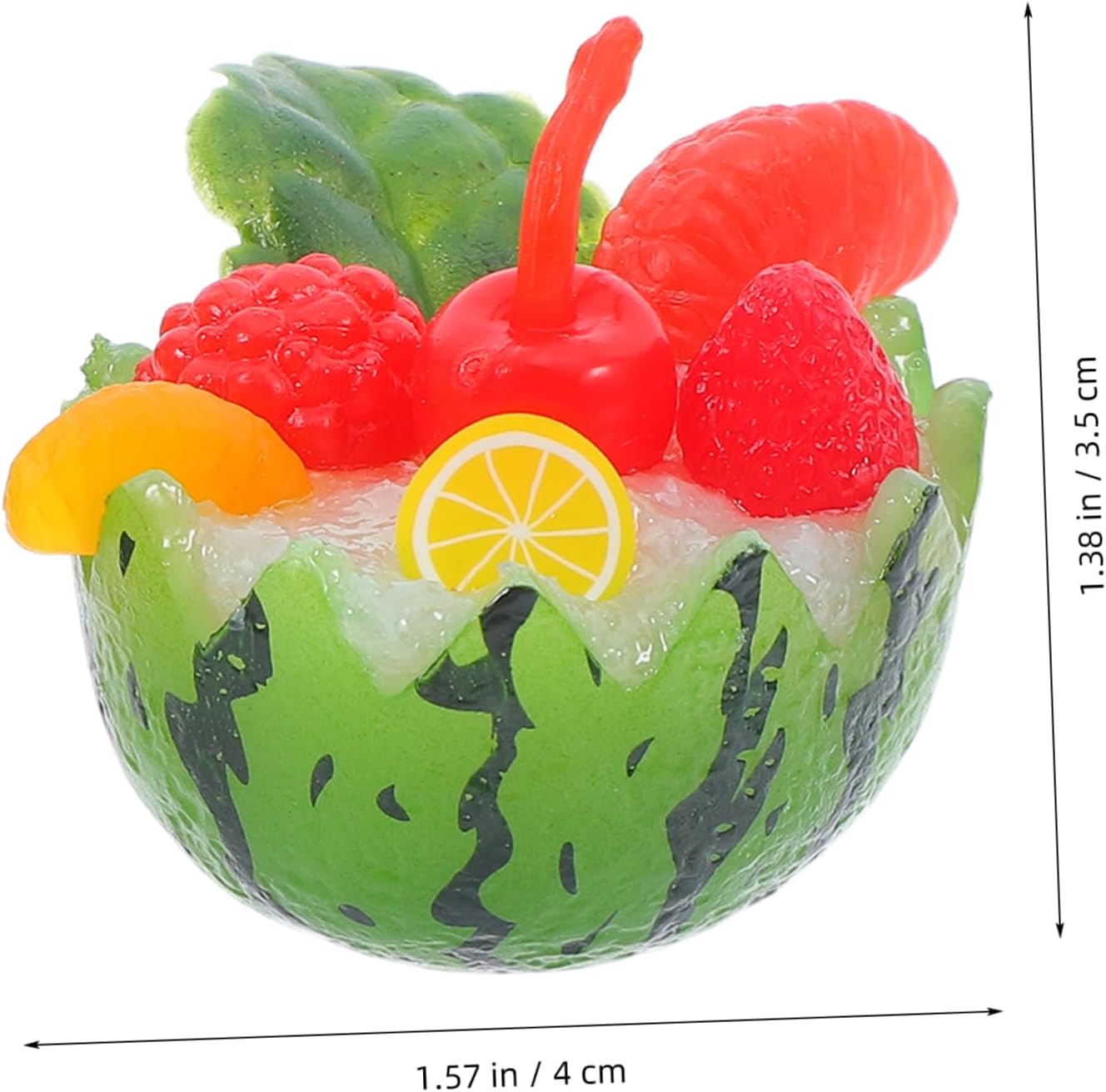 Garneck 5pcs Mini Realistic Watermelon Bowl Artificial Fruit