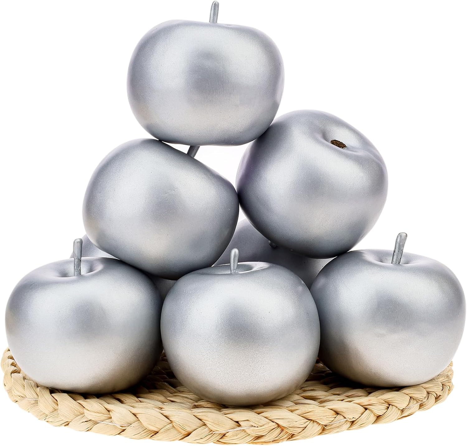 Gresorth 6 Piece Artificial Silver Apple Decor