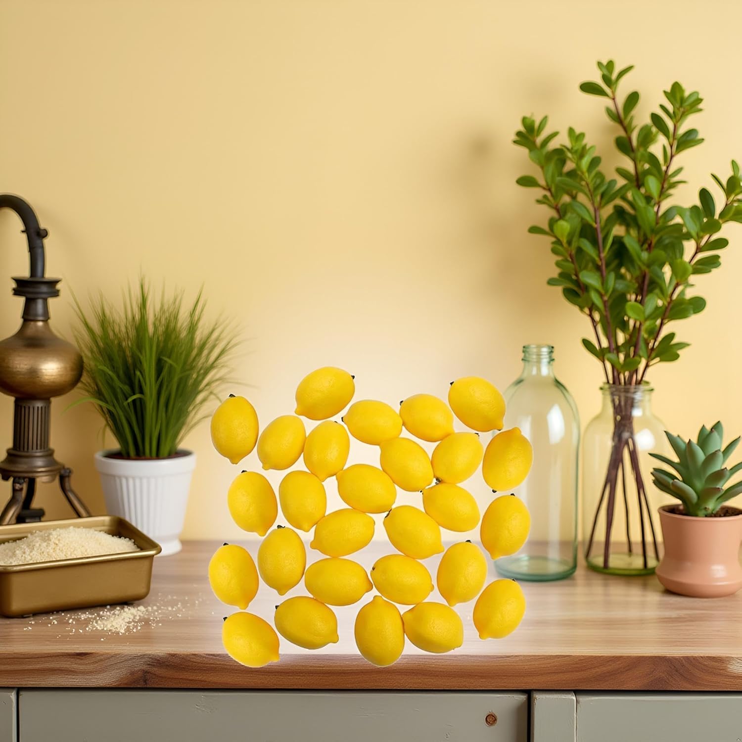 10Pcs Artificial Mini Lemon Decor for Home Party Festival
