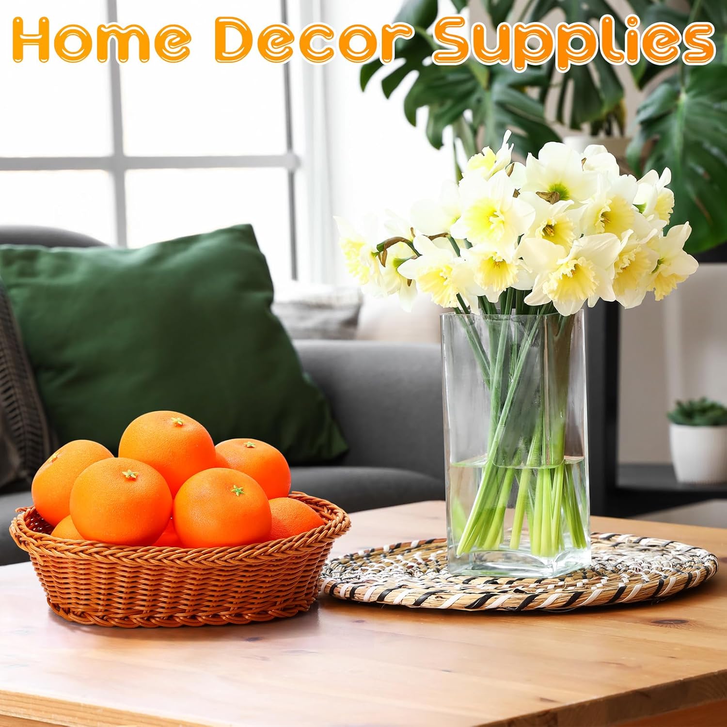24 Pcs Fake Oranges Artificial Fruits for Home Decoration