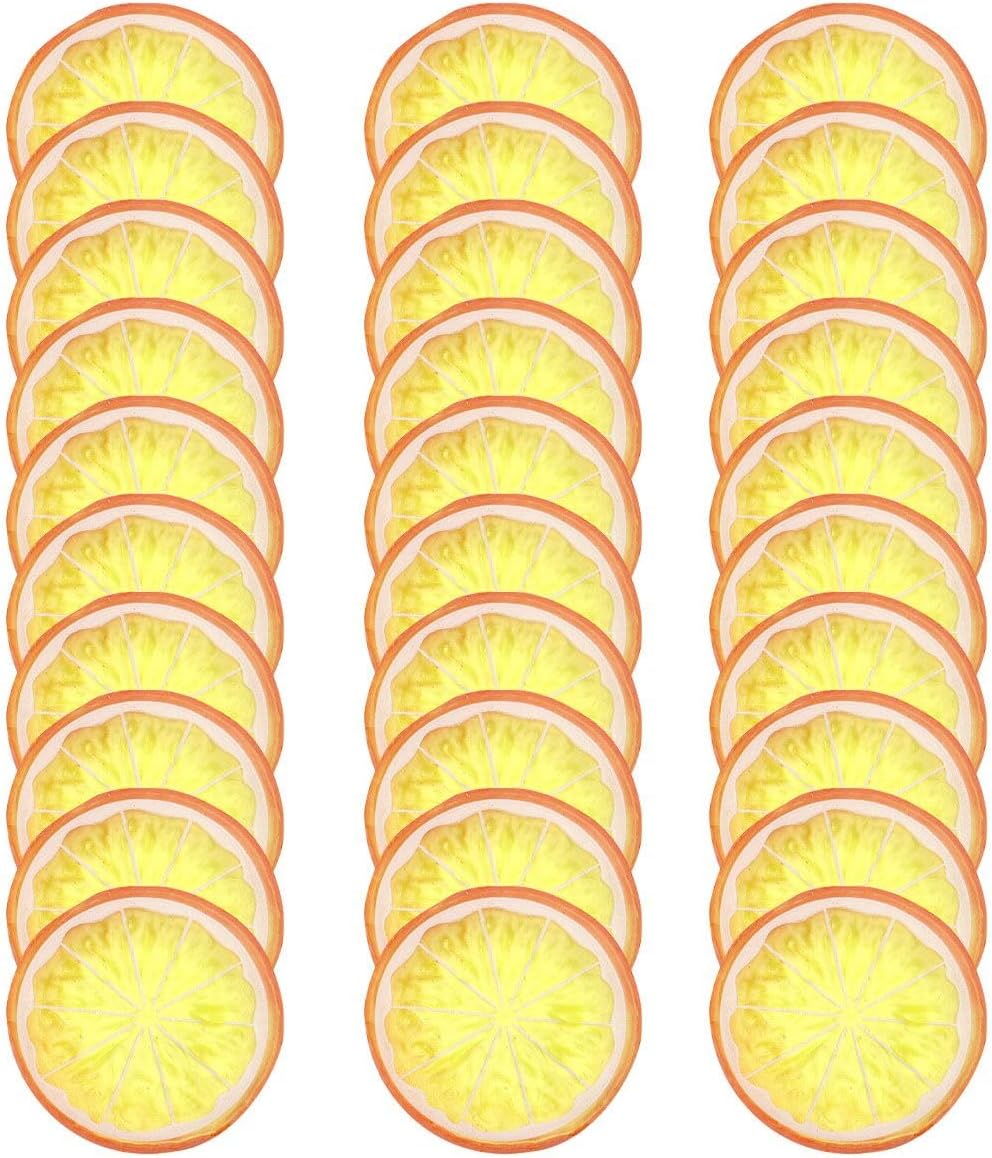 30 PCS Artificial Lemon Slices for Home Decoration