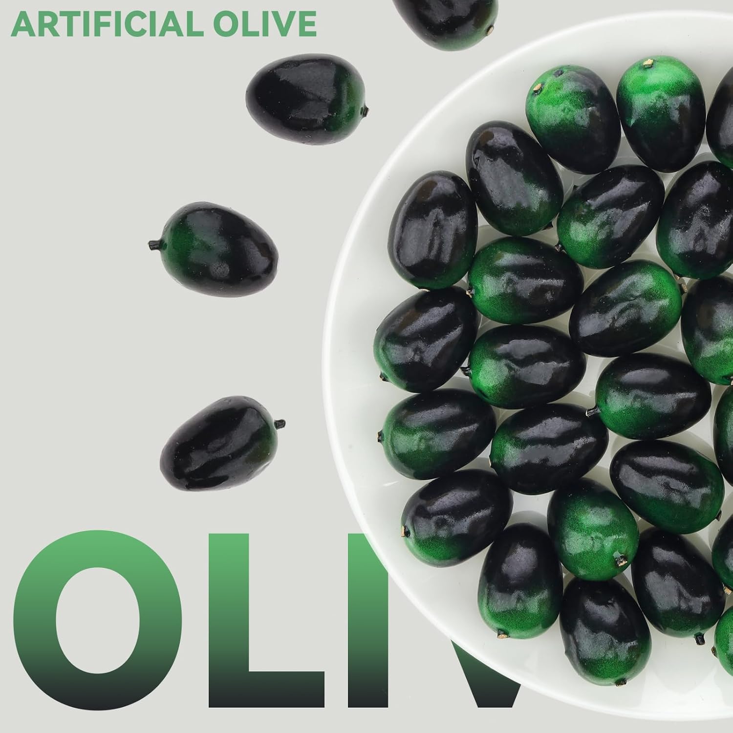 50PCS Realistic Artificial Olives Decor Filler