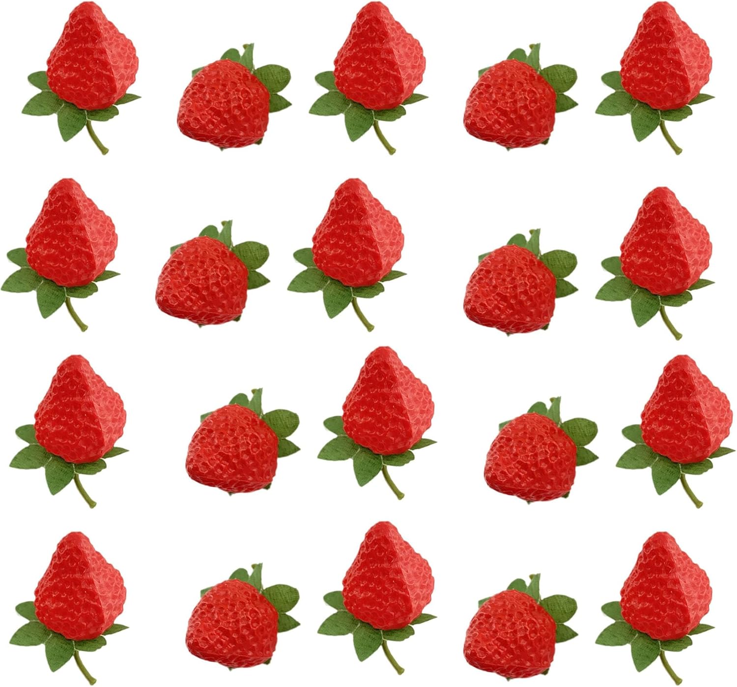 20pcs Artificial Red Strawberries for Party Decoration
