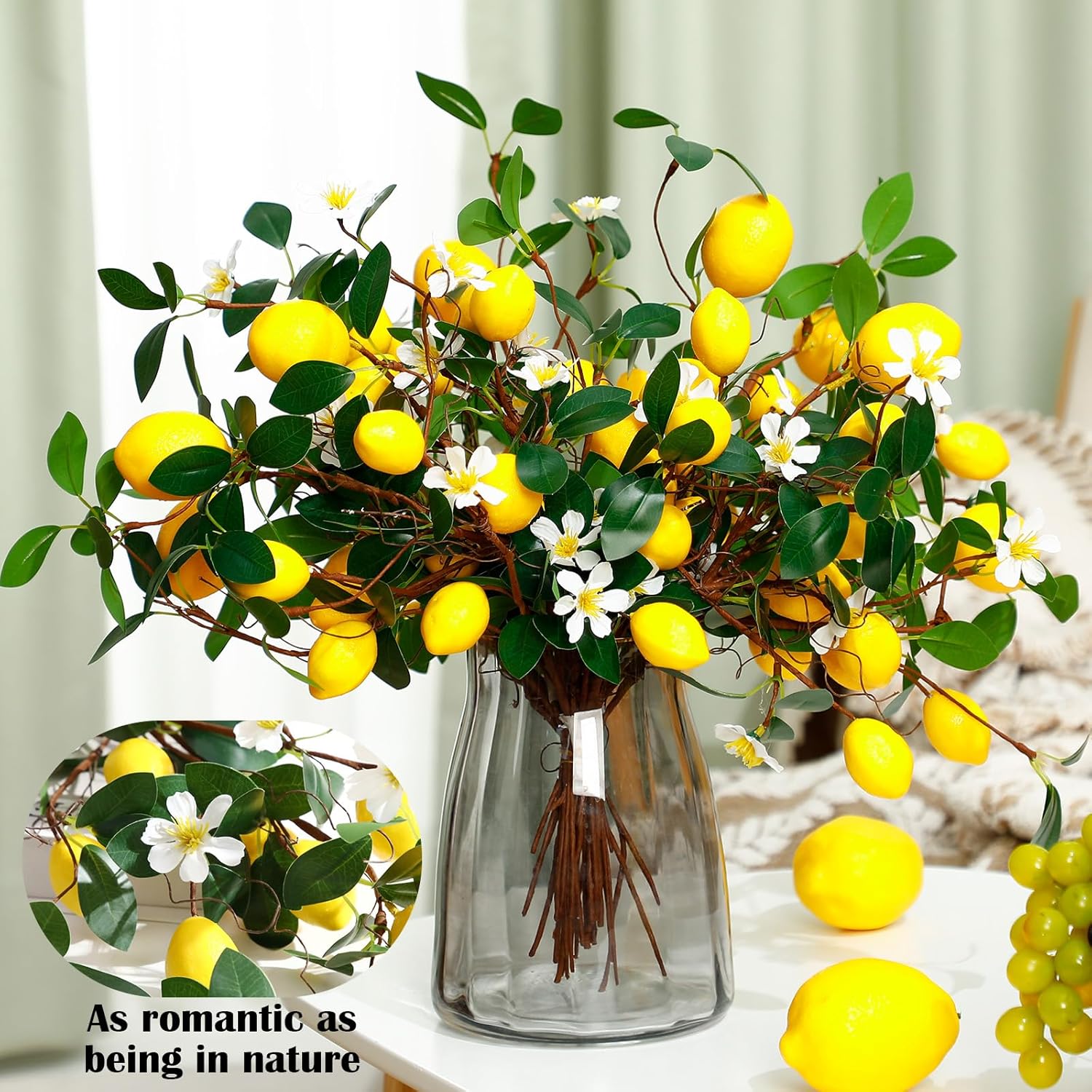 Giegxin 8-Piece Artificial Lemon Decor Bundle