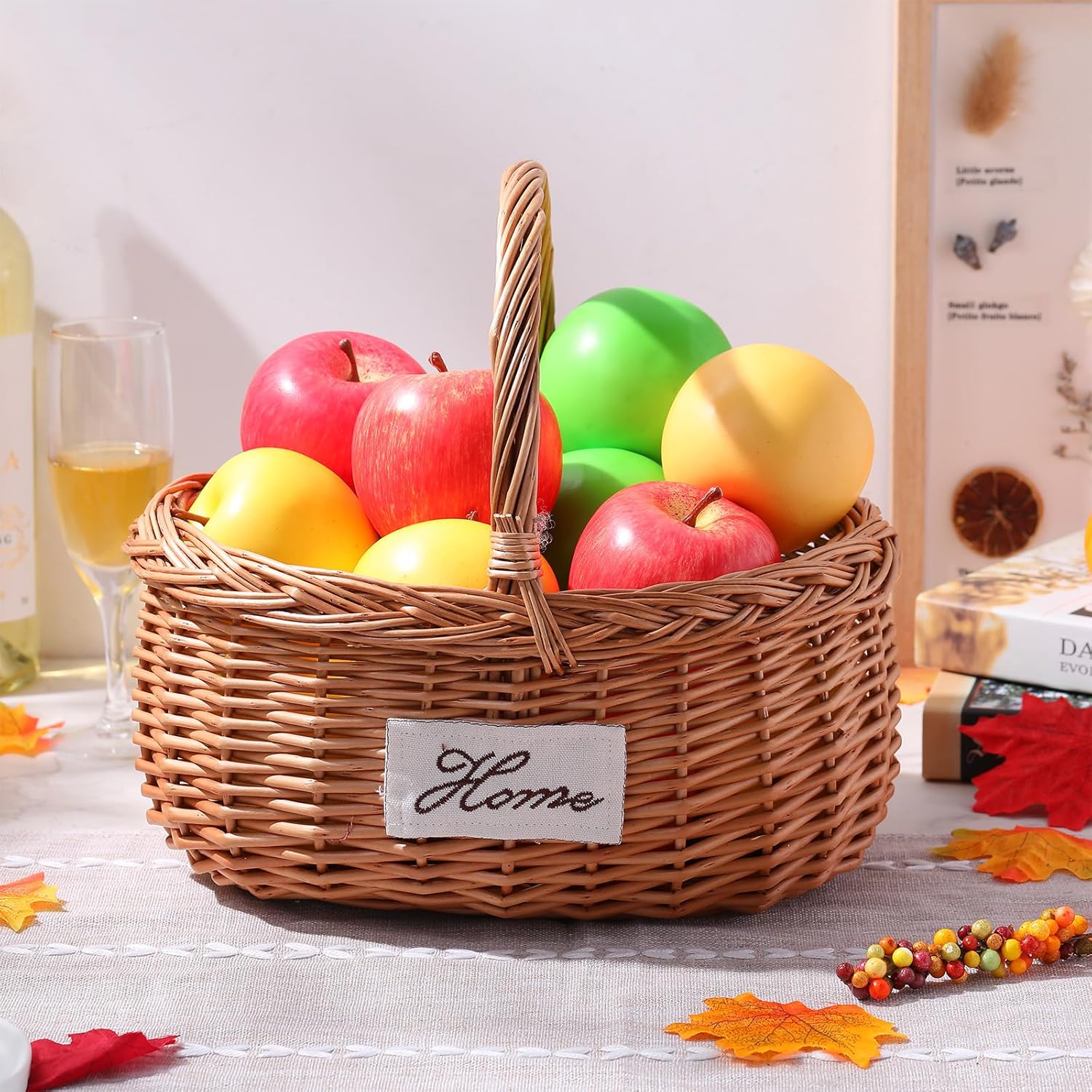 Libima 12 Pcs Realistic Fake Plastic Apples Decorations