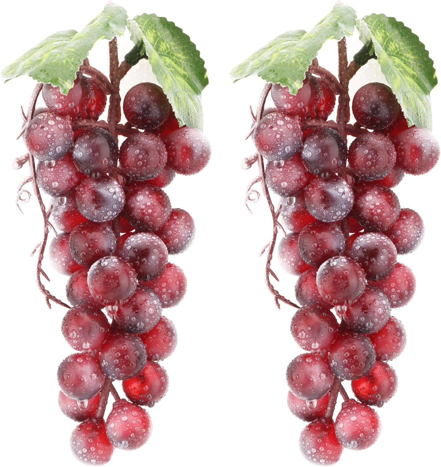 2PCS Artificial Red Grapes for Home Kitchen Decor
