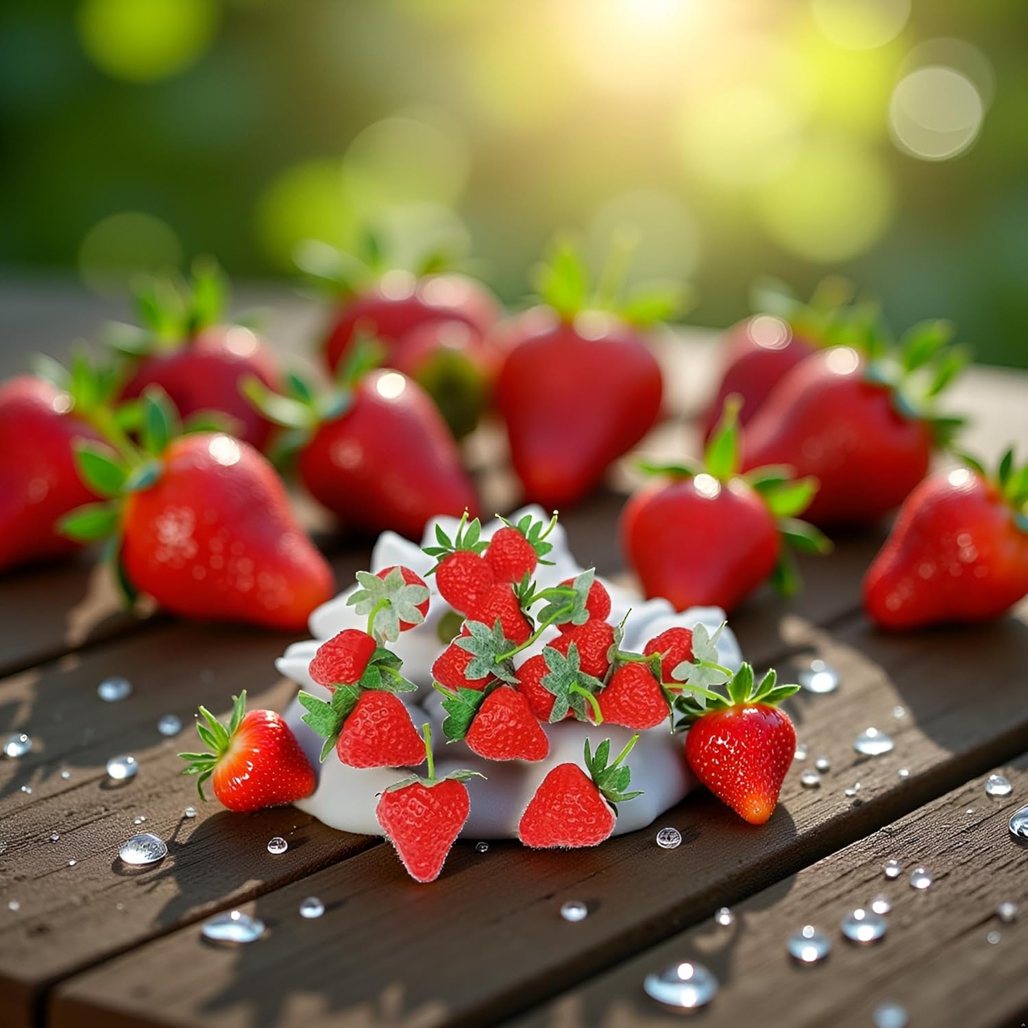 10Pcs Red Artificial Strawberries for Decor and Photography