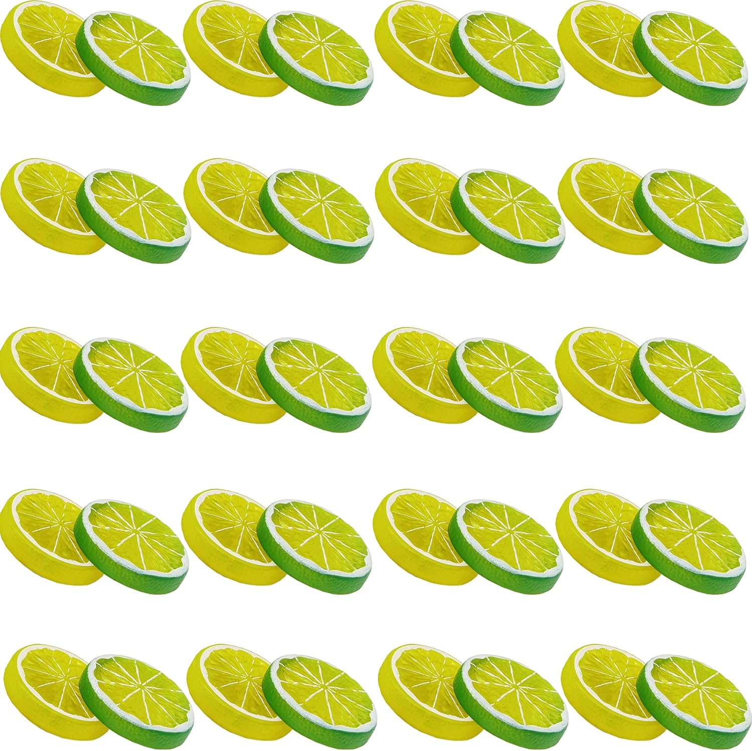 TIHOOD 40PCS Artificial Lemon Slices Decorative