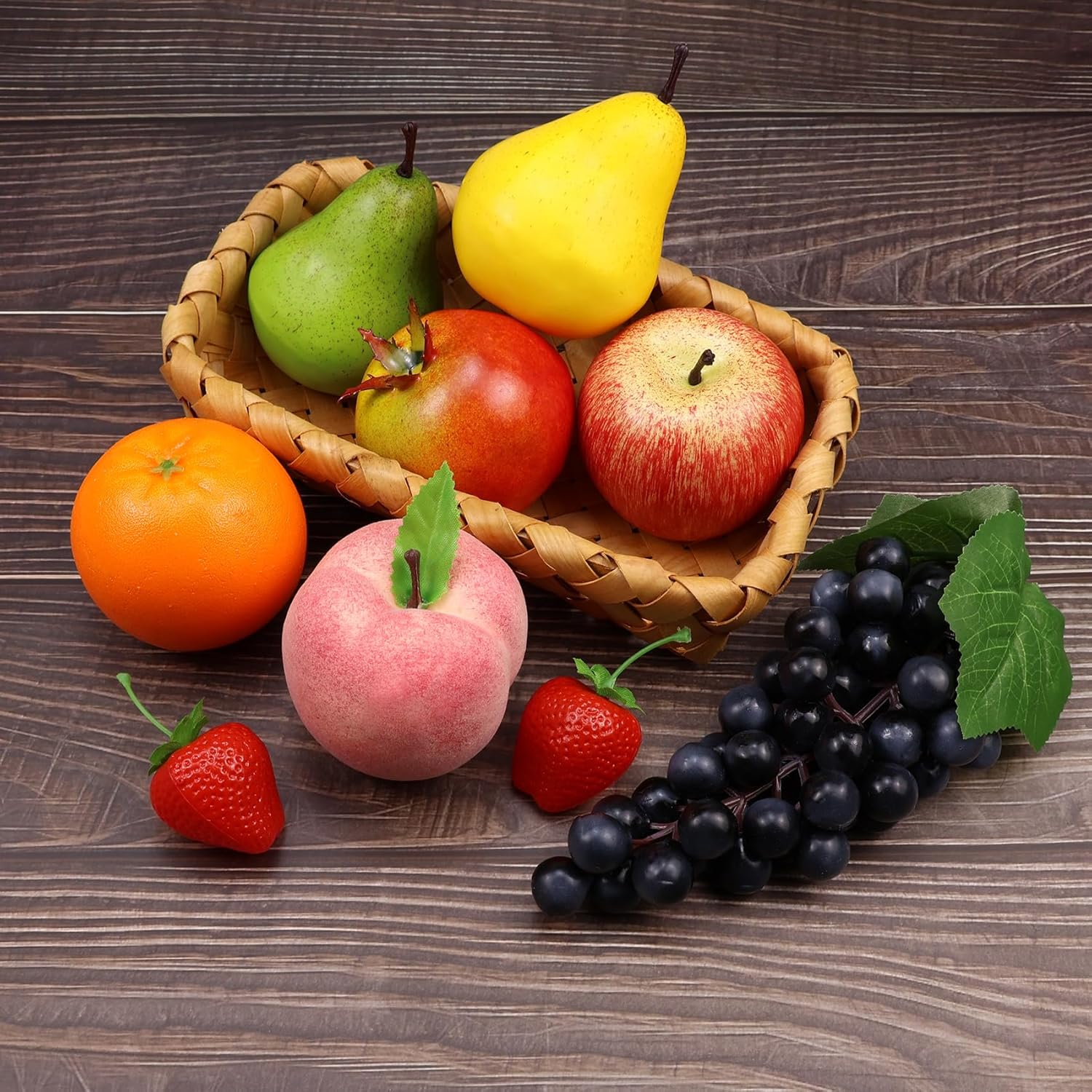 9 PCS Artificial Fruit Decor Set - Realistic Lifelike