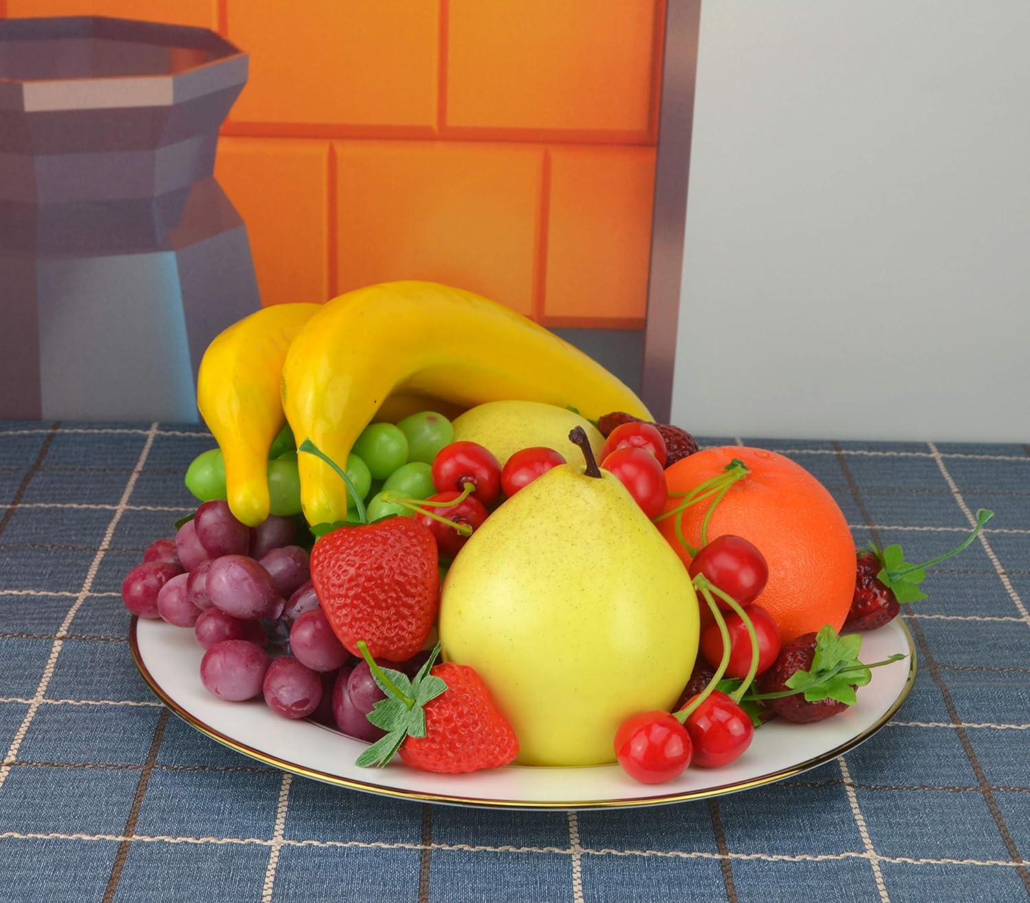 Jedfore 12 Pcs Lifelike Fake Yellow Pears Set