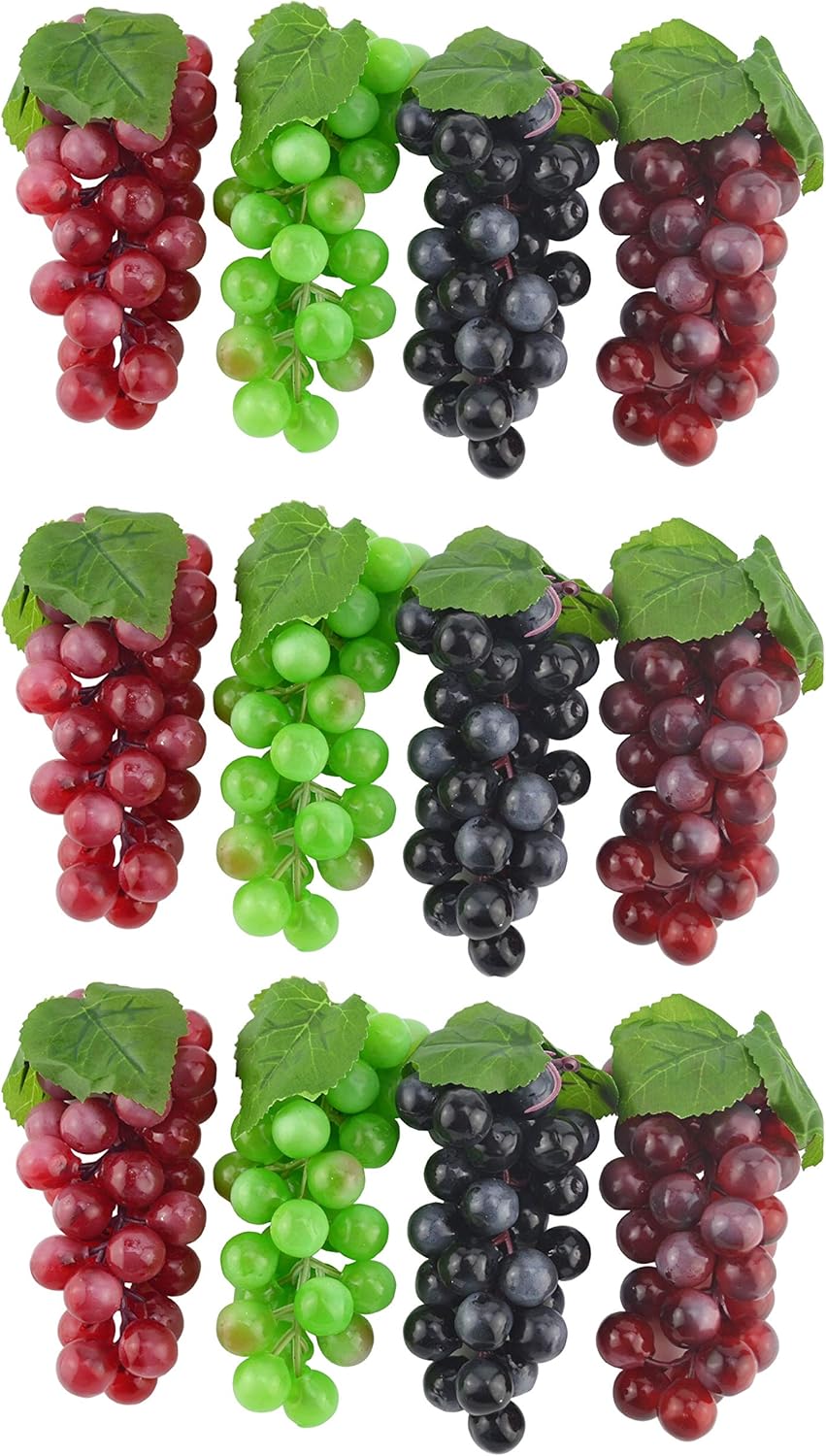 JEDFORE 63 Inch Artificial Grape Cluster Decor Pack