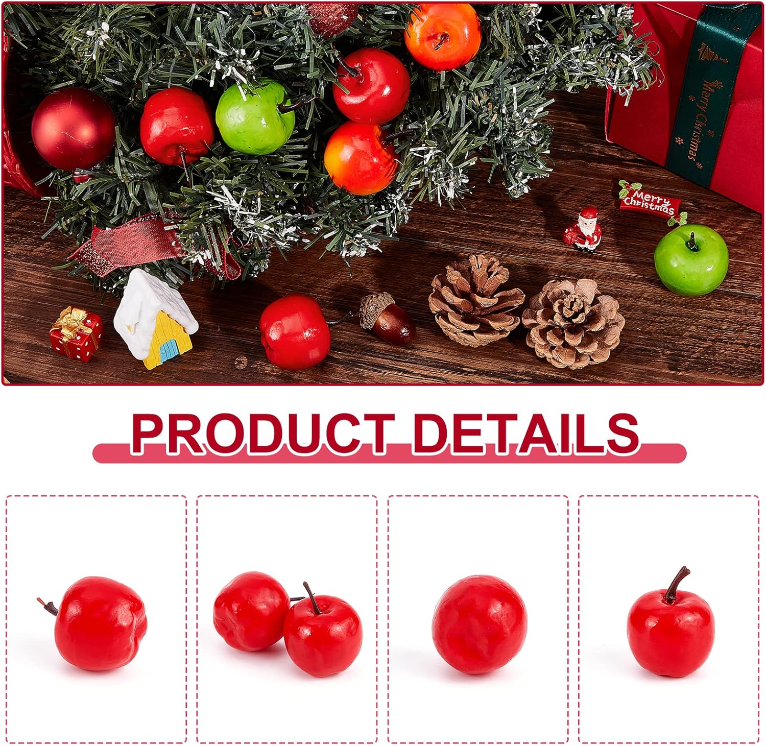 CHGCRAFT 30Pcs Realistic Artificial Apple Decor