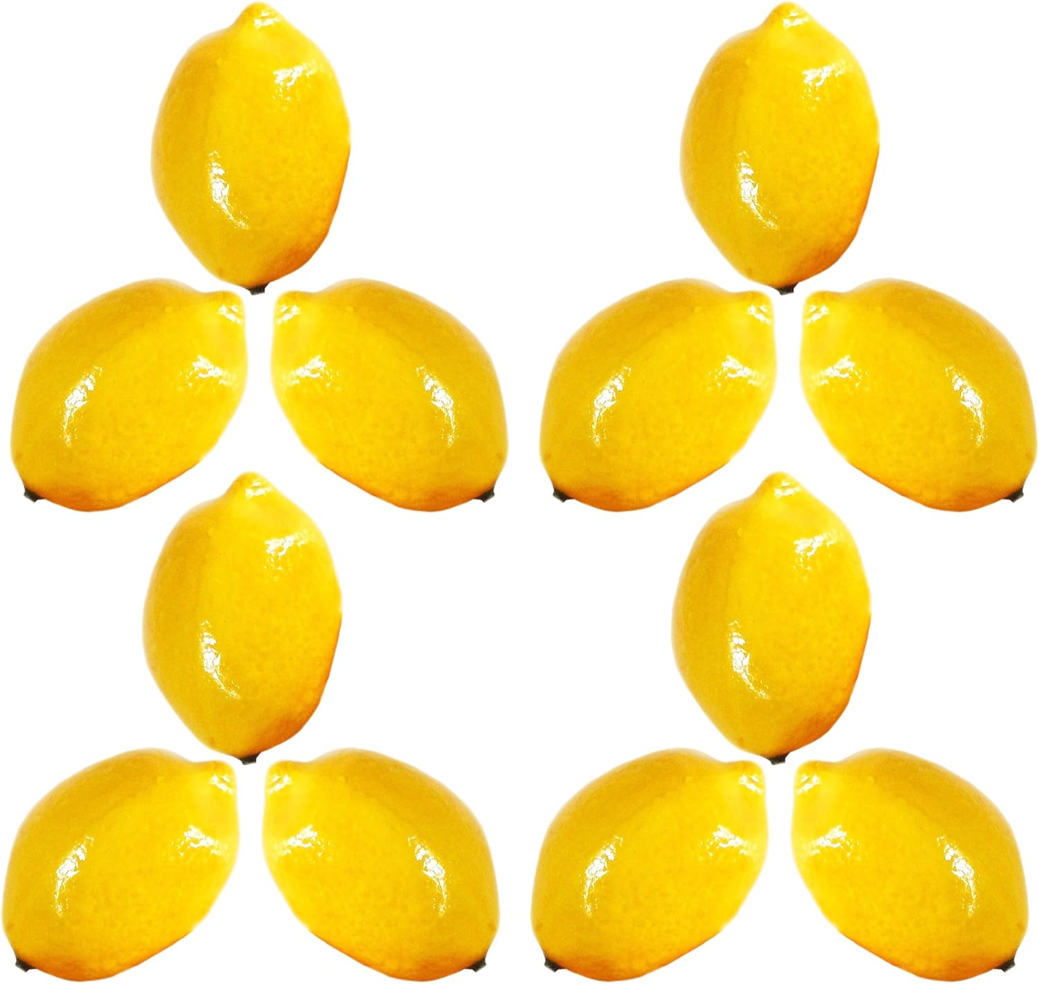 Set of 12 Decorative Faux Lemons for Home Display