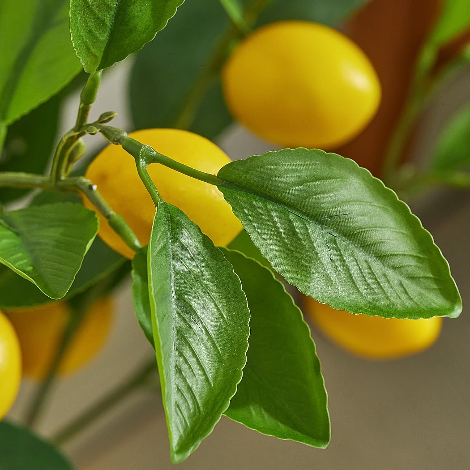 36 Inch Artificial Lemon Branches with Realistic Fruits and Leaves