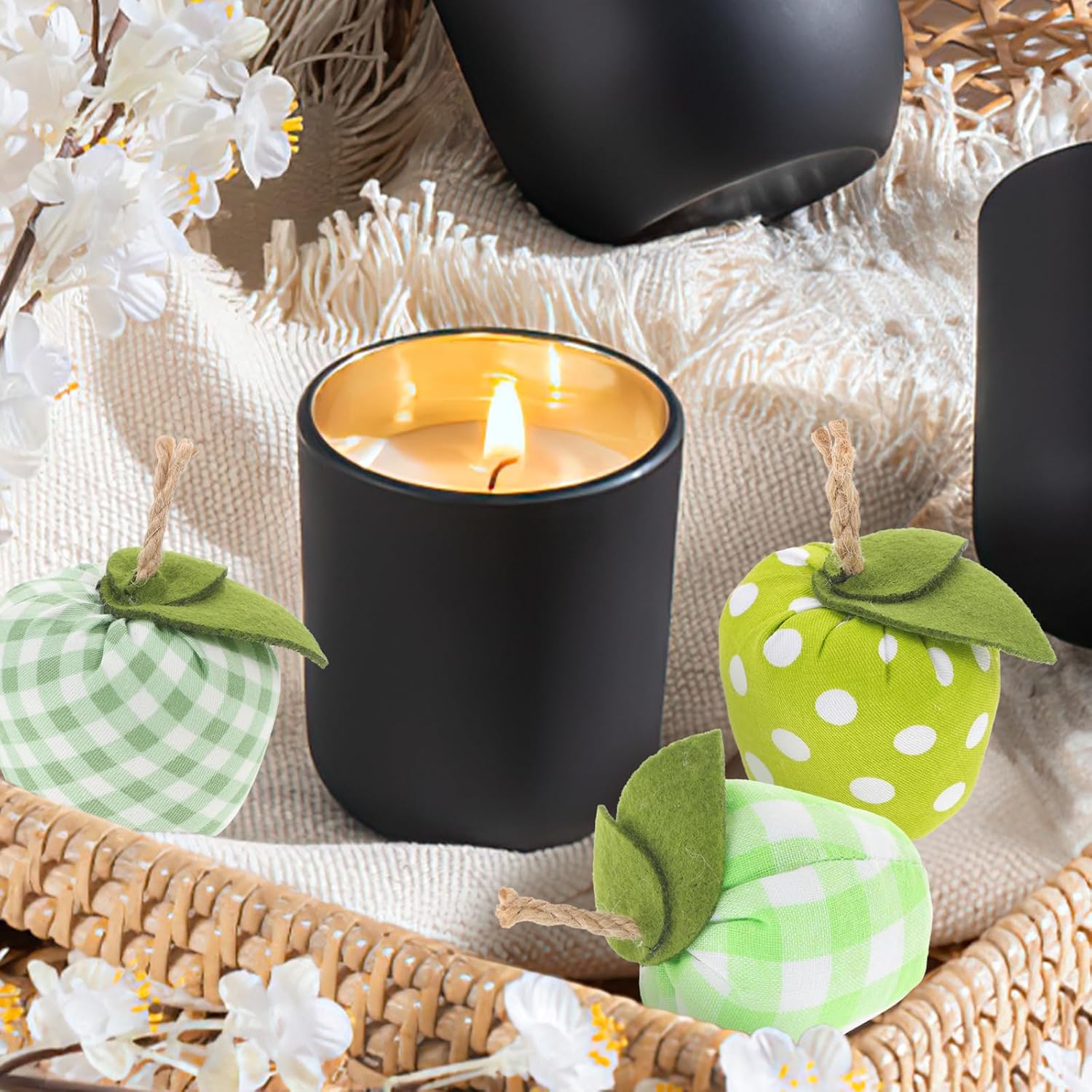 Alipis 3pcs Artificial Fabric Apples Kitchen Decoration