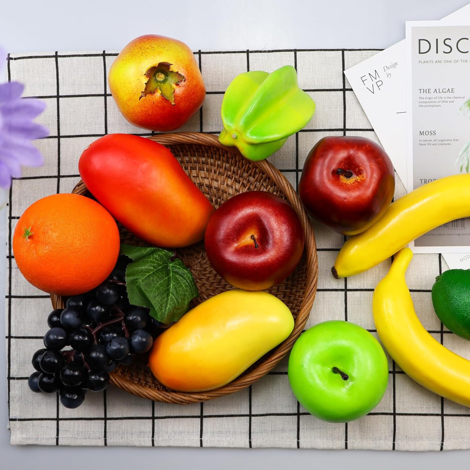 12 Pcs Artificial Fruits Set for Kitchen Decor