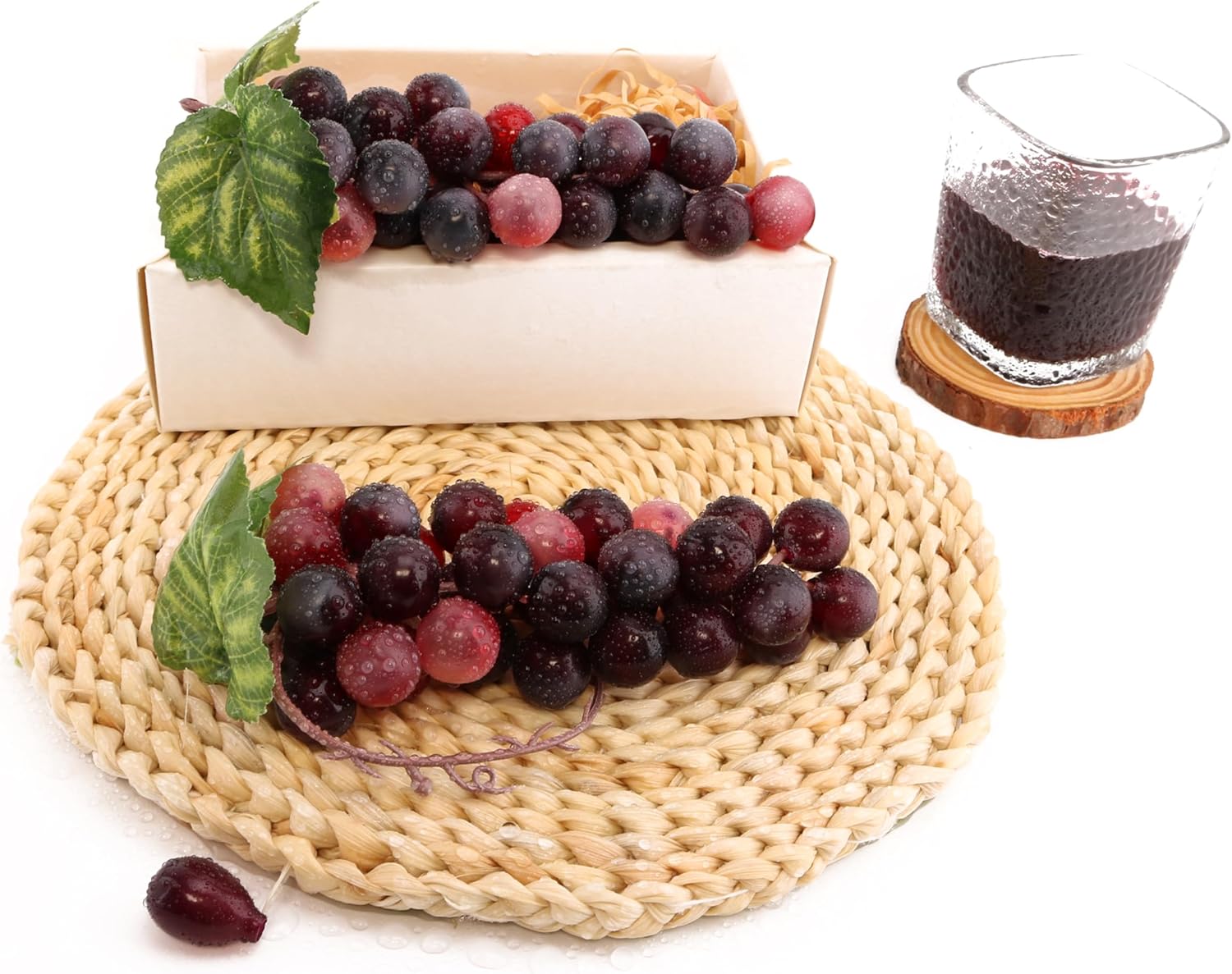 2PCS Artificial Grapes with Vines for Decorations