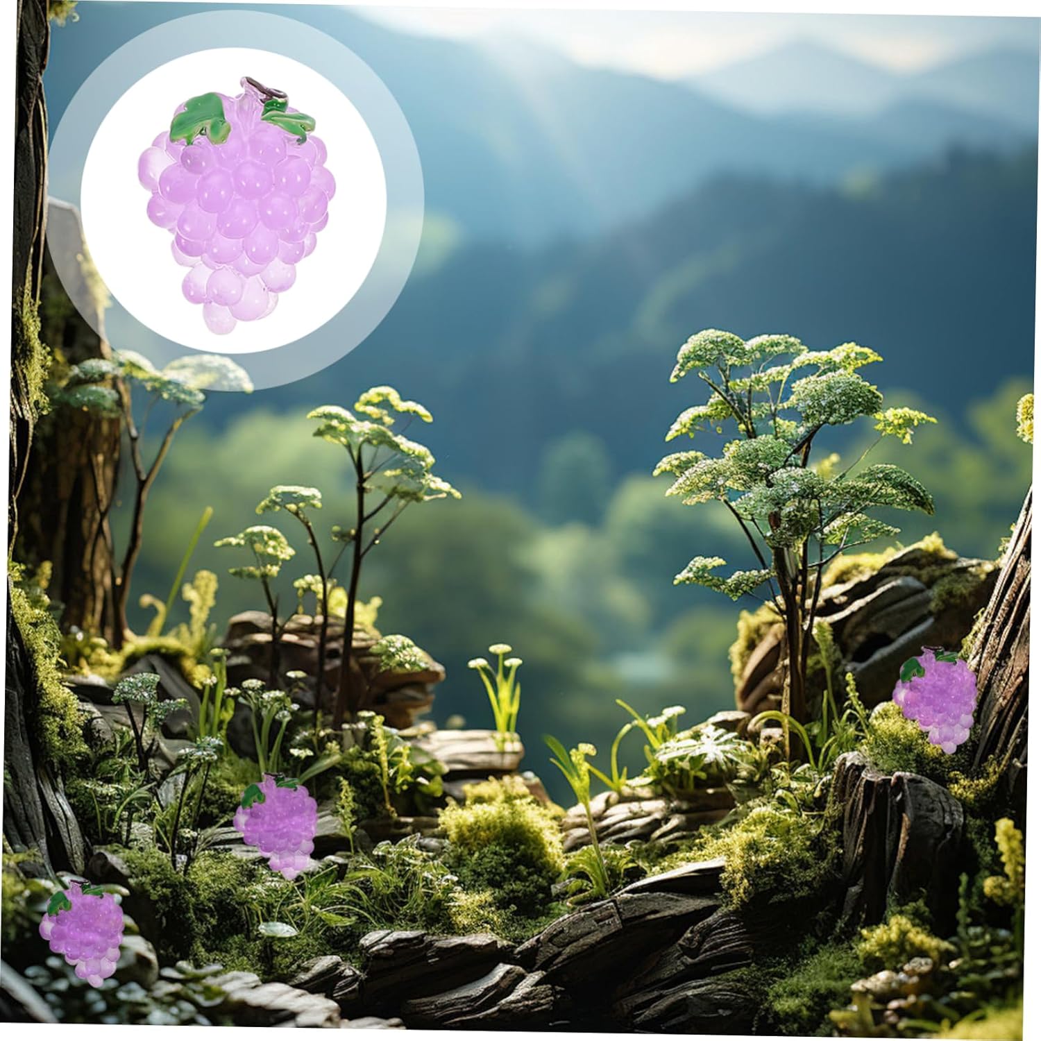 POPETPOP 20PCS Mini Grape Figurines Artificial Decor