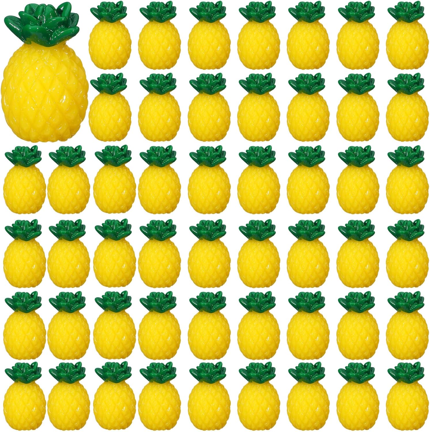 50 Pcs Mini Resin Pineapples Artificial Decorations