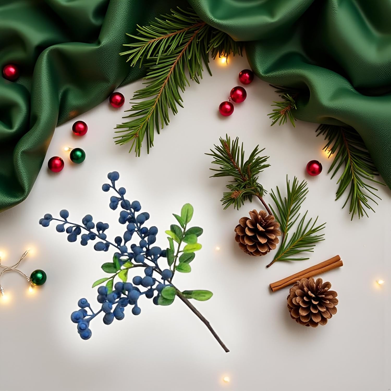 Realistic Artificial Blueberry Stem with Clusters