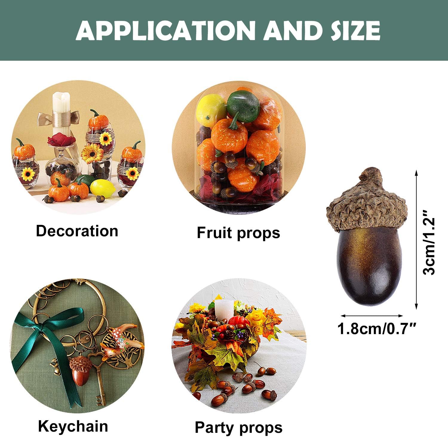 Udefineit 100PCS Artificial Mini Acorns for Decor
