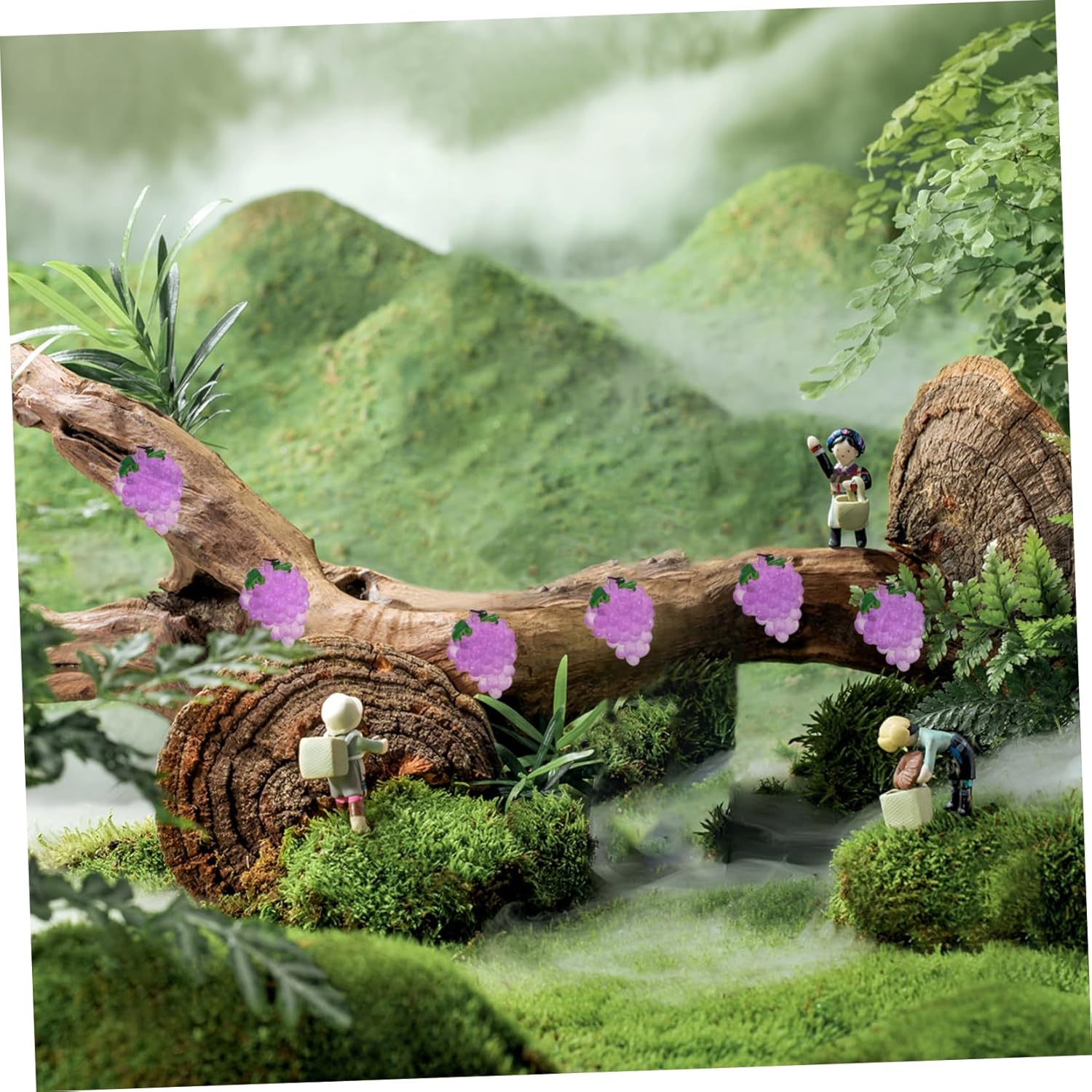 POPETPOP 20PCS Mini Grape Figurines Artificial Decor