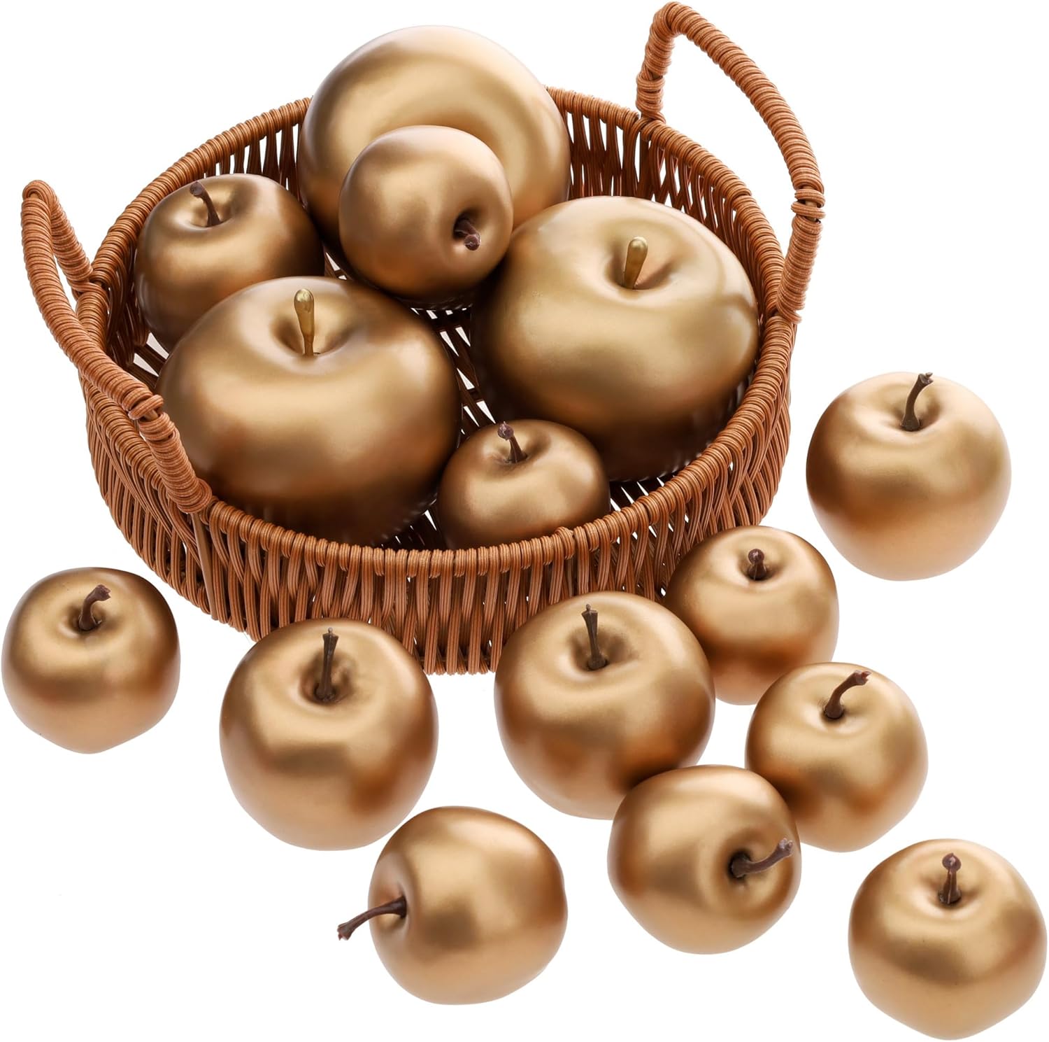 Gresorth Artificial Golden Apple Decoration Set 15PCS