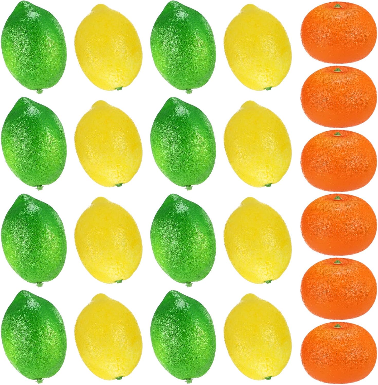 22 Pcs Artificial Lemon Orange Decor Set