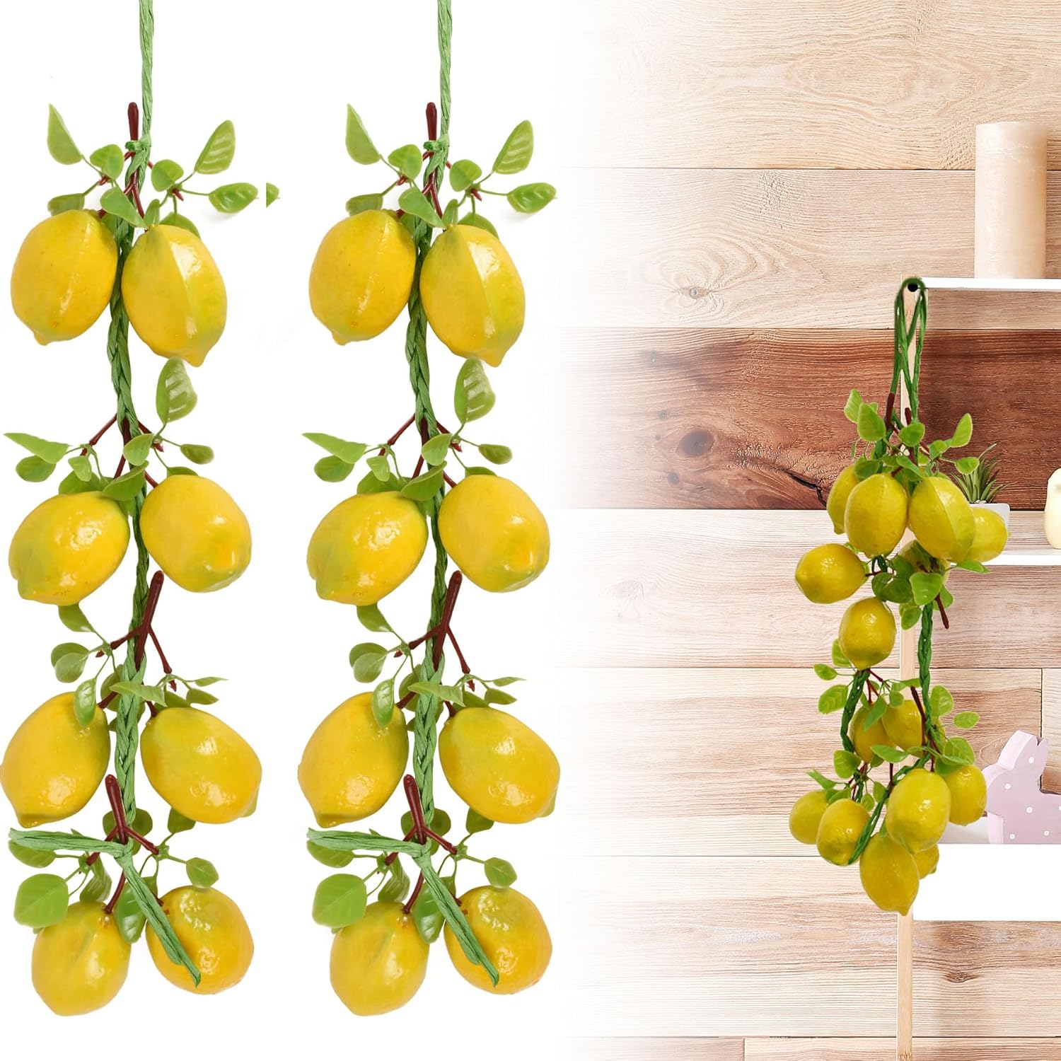 Realistic Artificial Lemon Foam Decorations 16 Pcs