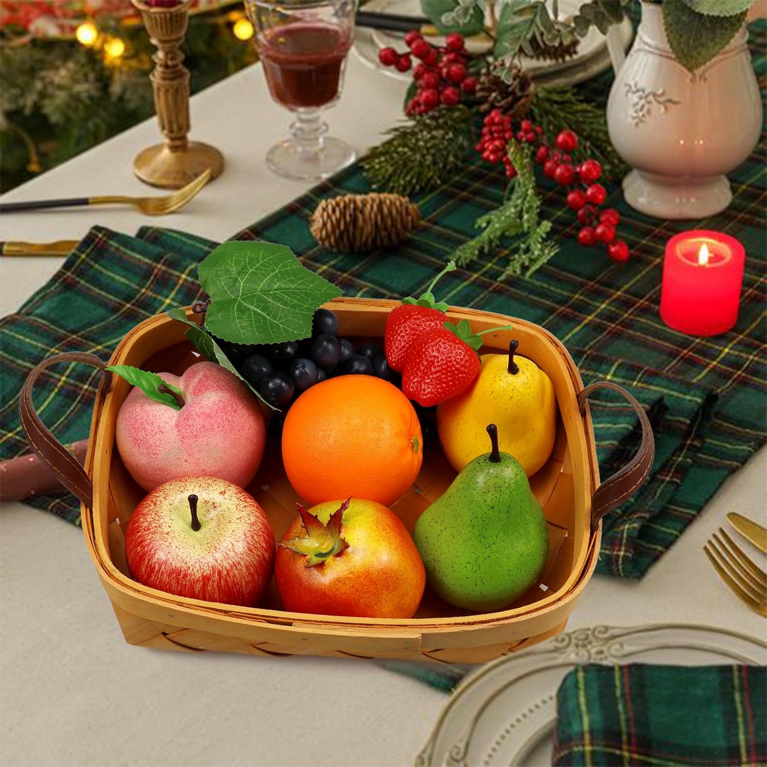 9 PCS Artificial Fruit Decor Set - Realistic Lifelike