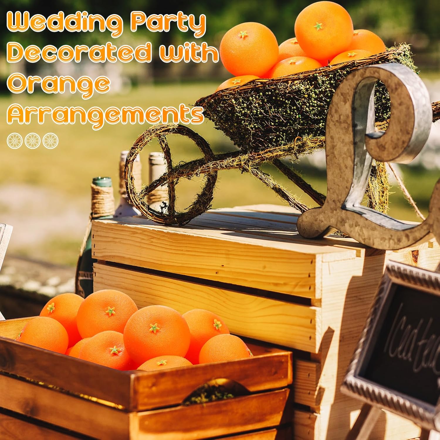 24 Pcs Fake Oranges Artificial Fruits for Home Decoration