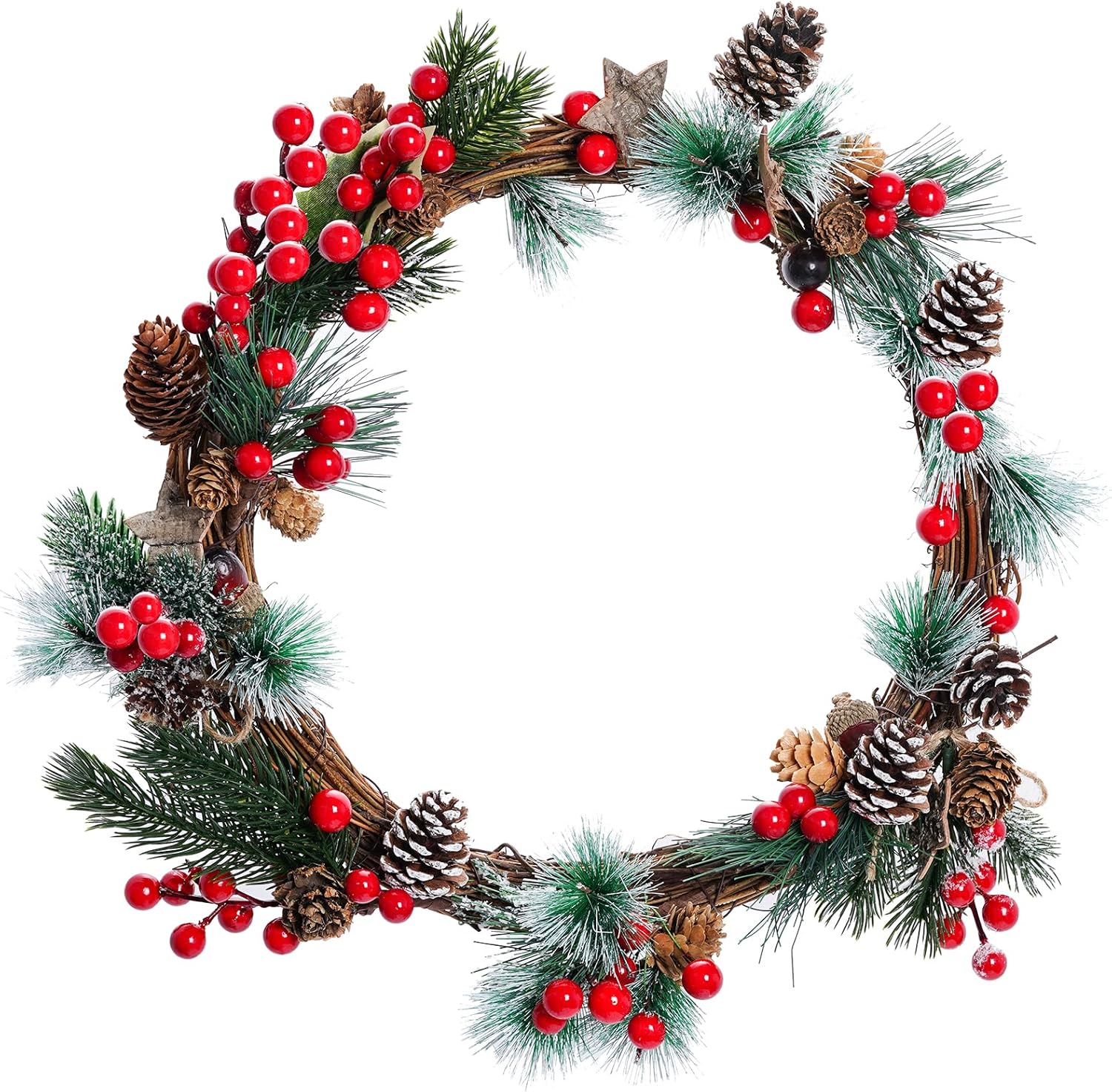 108 Pcs Artificial Pine Cone Set for Christmas Decor