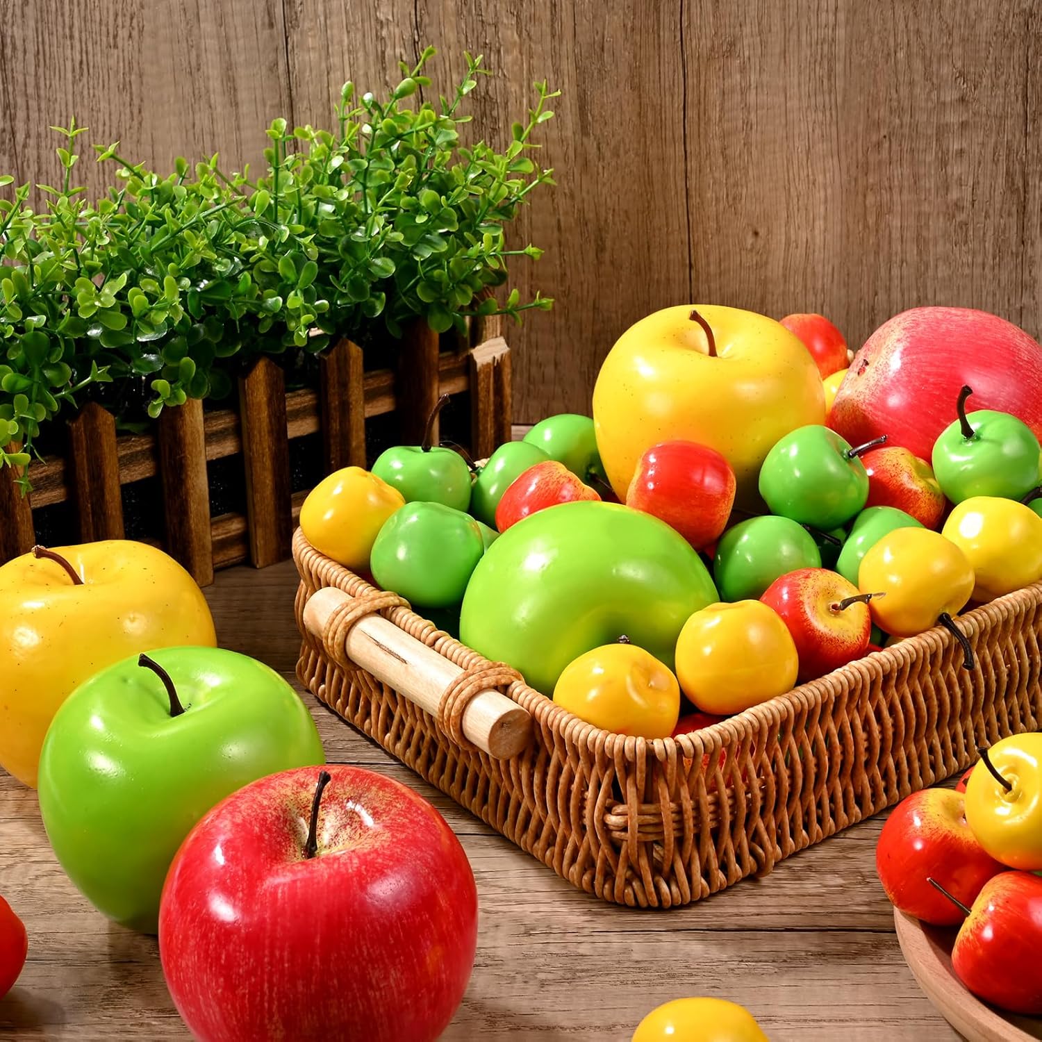 132 Pcs Artificial Apples for Home Party Decor