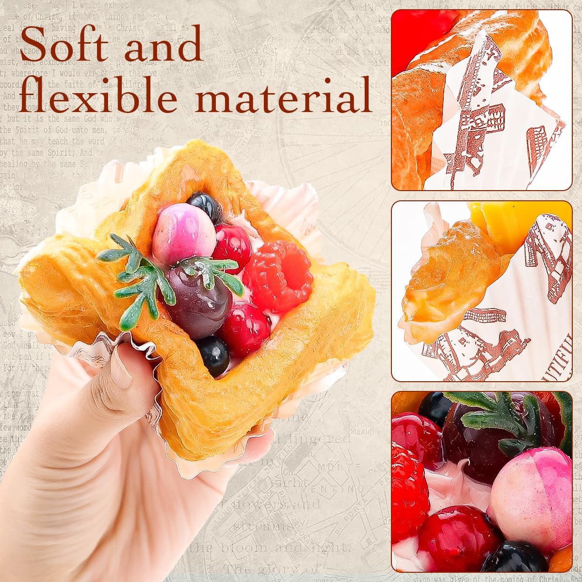 Kepfire Fake Dessert Display Cake Decor Set 20PCS