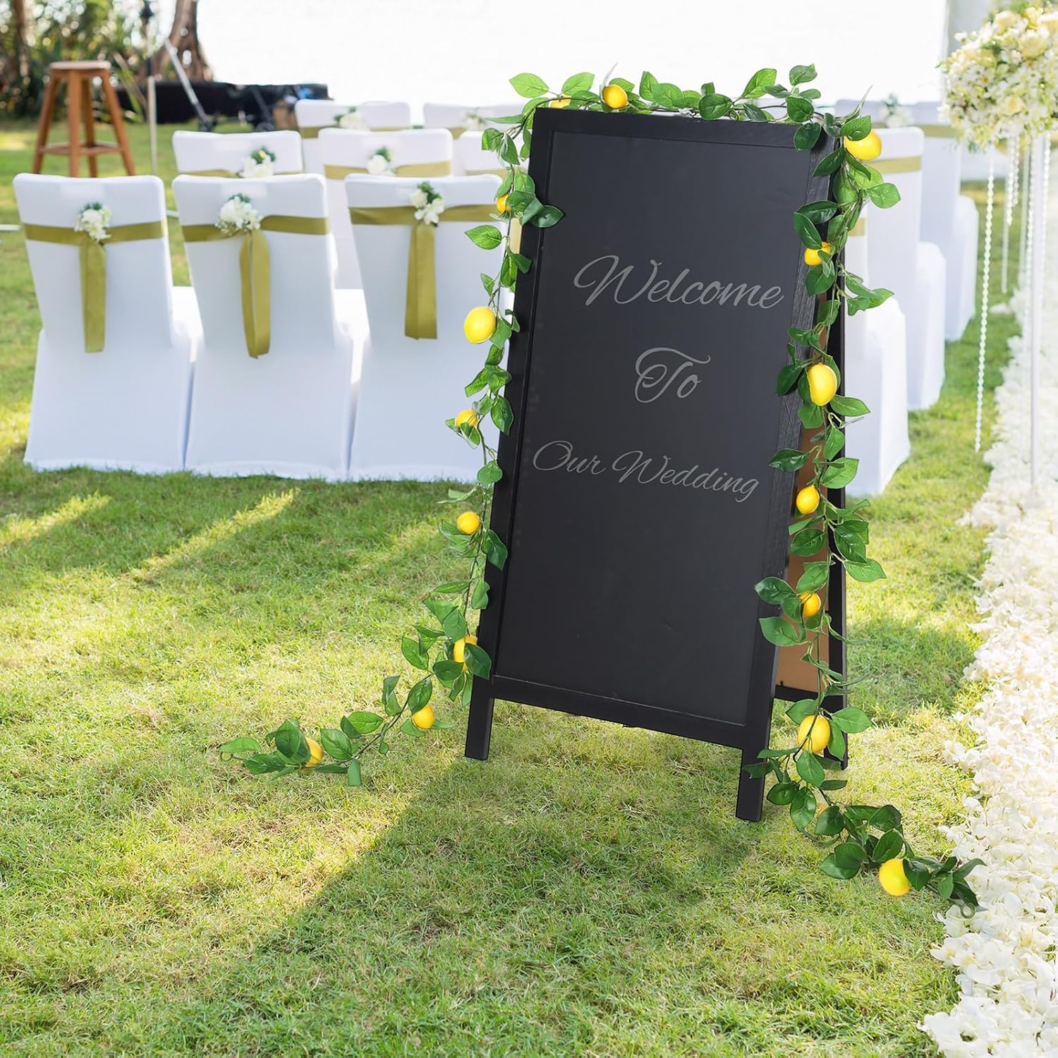 3 Pcs Artificial Lemon Garland with Battery Light