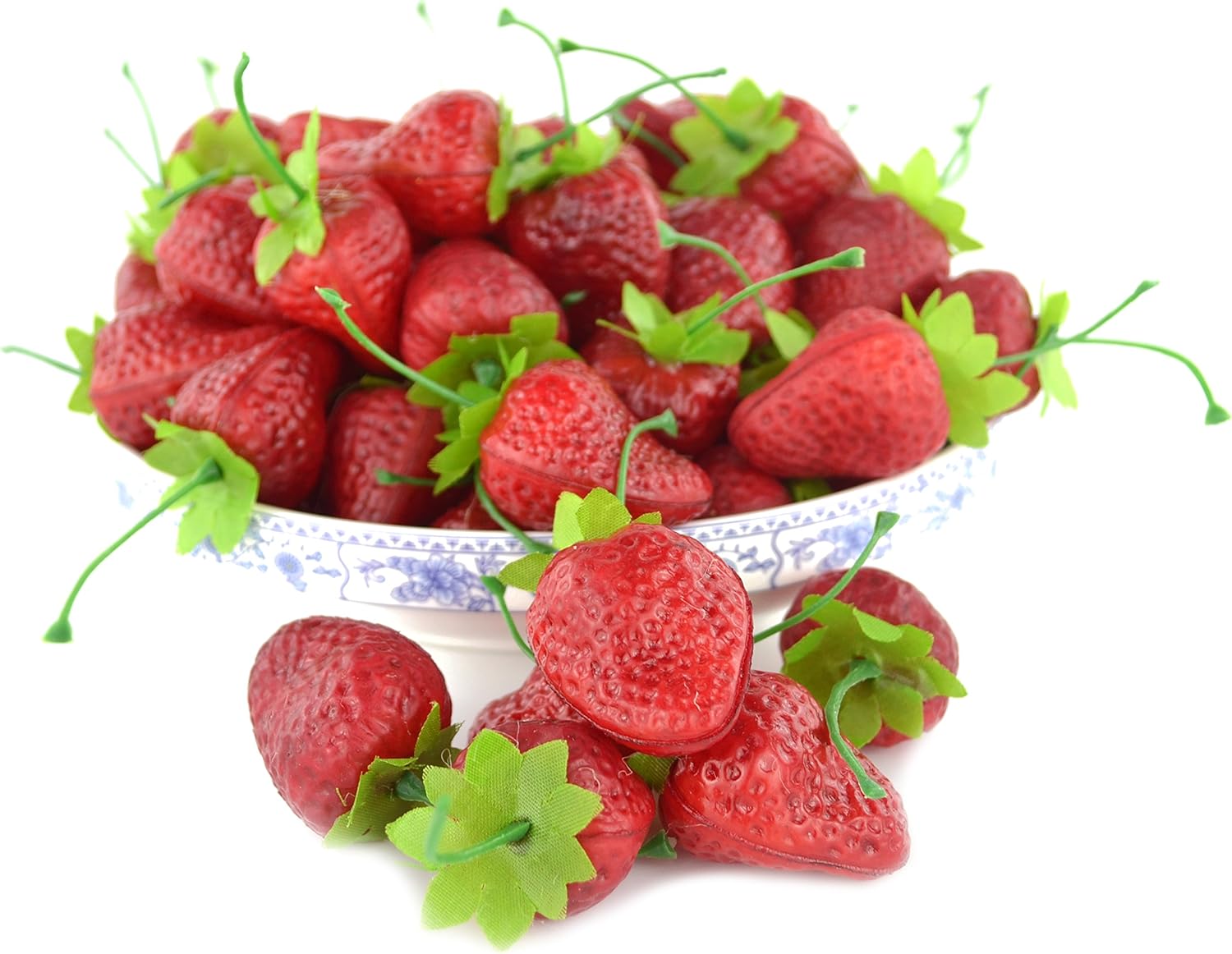Jedfore Realistic Fake Strawberries 36 Pcs Set