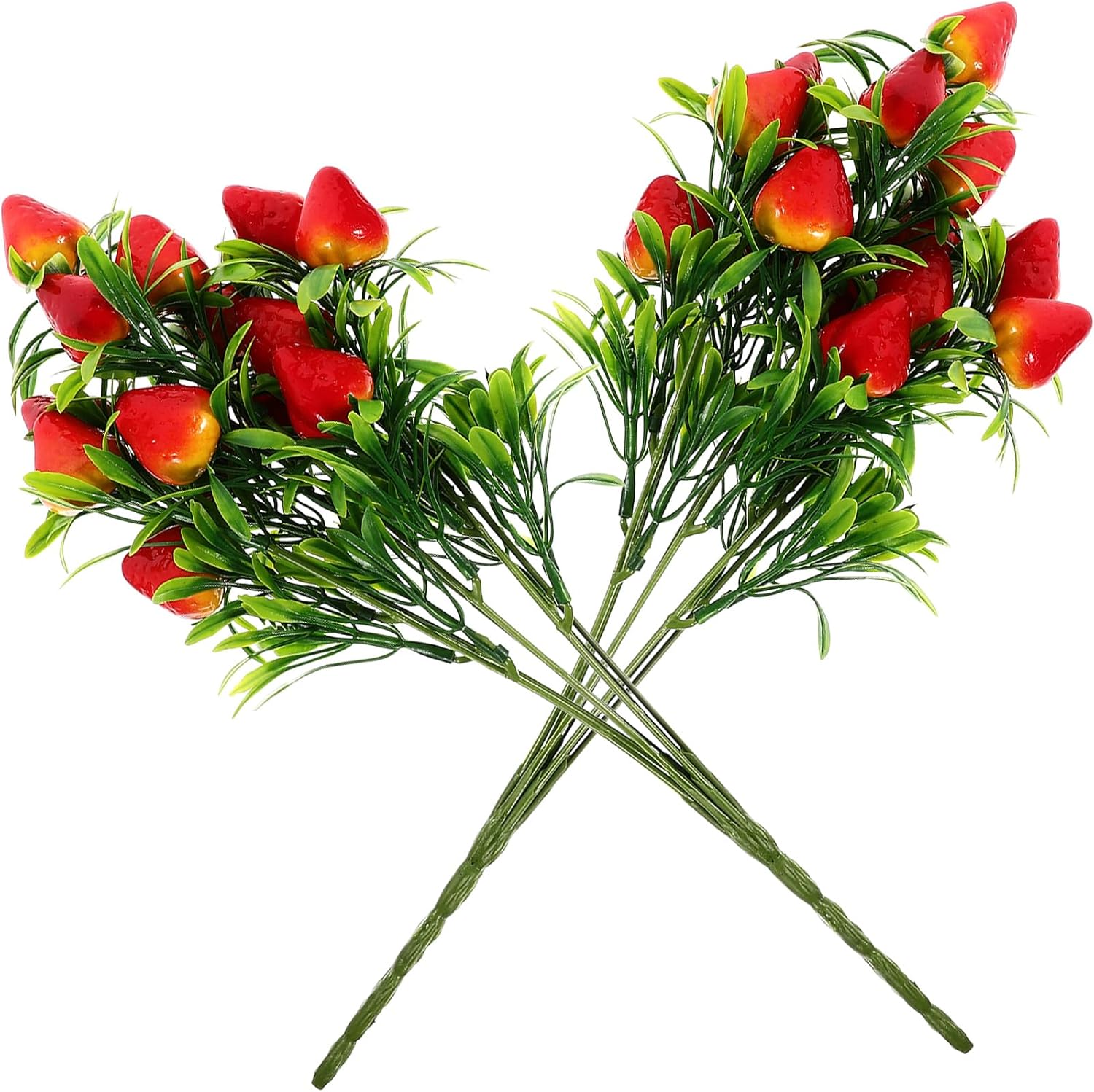 MAGICLULU 2pcs Artificial Strawberry Plants for Home Wedding Decor