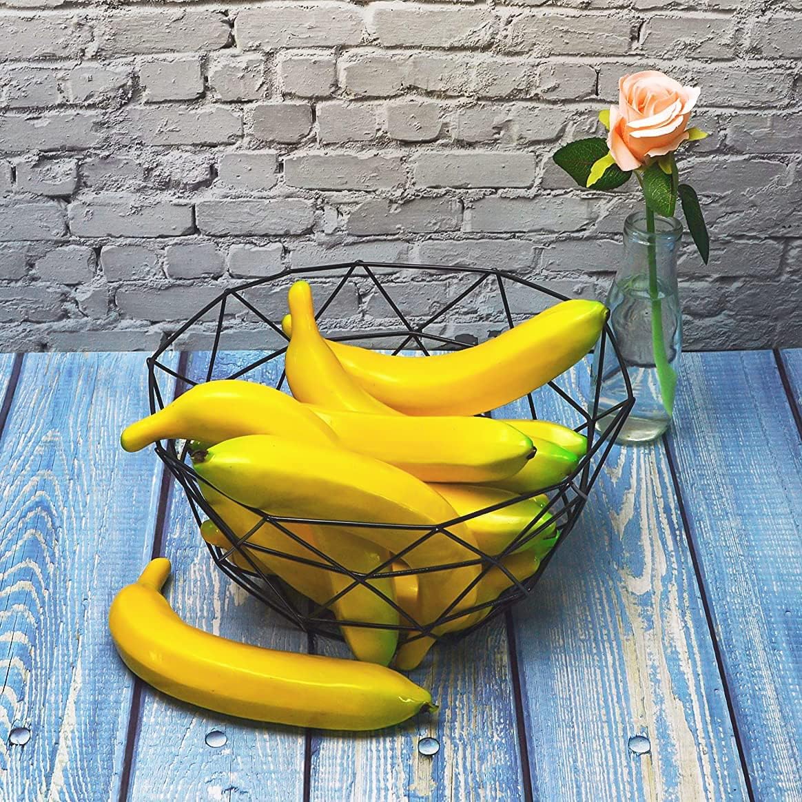 SAMYO Artificial Yellow Bananas 6pcs Lifelike Decoration