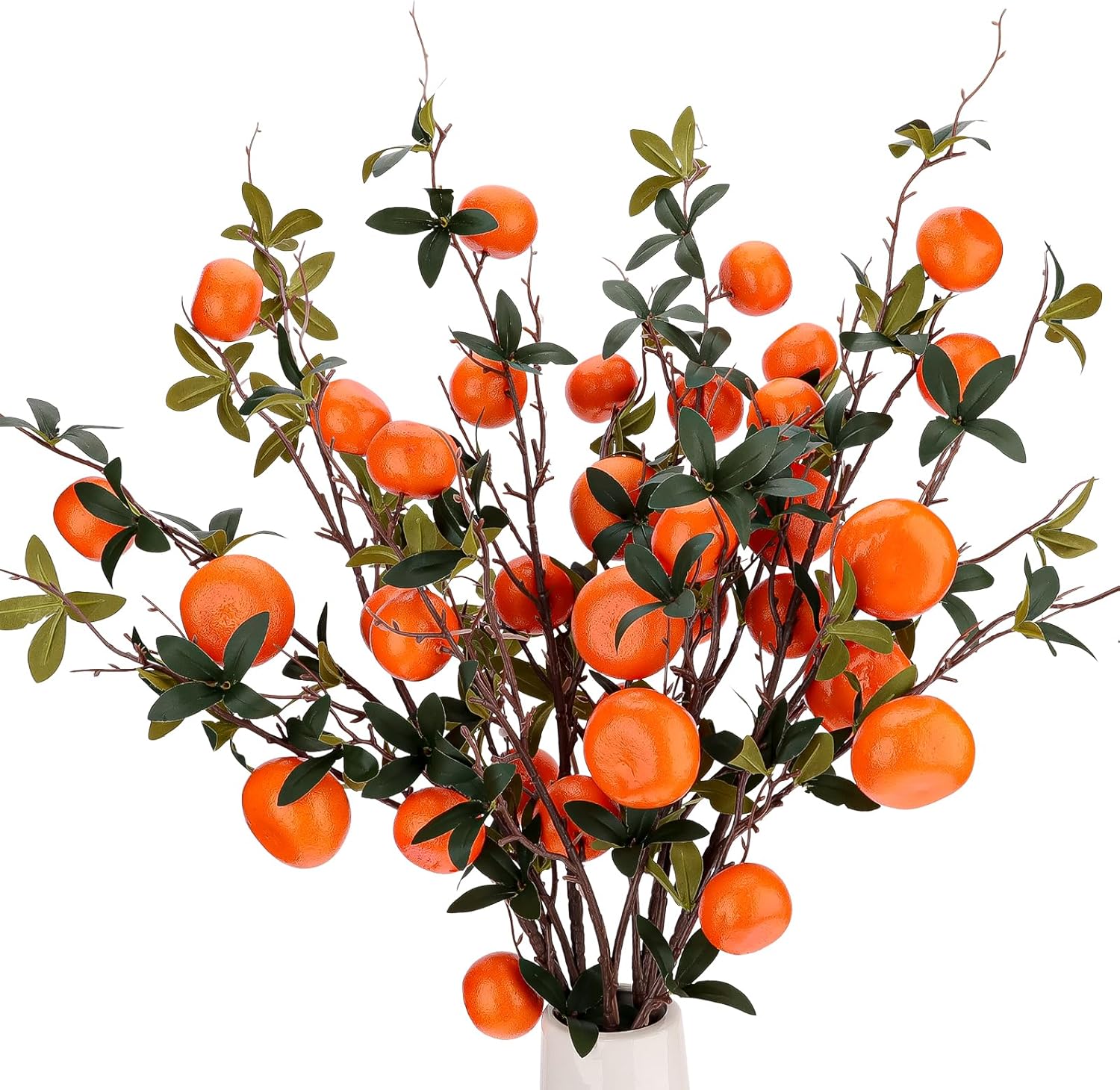 Gresorth 374 Inch Artificial Orange Branch 3pcs