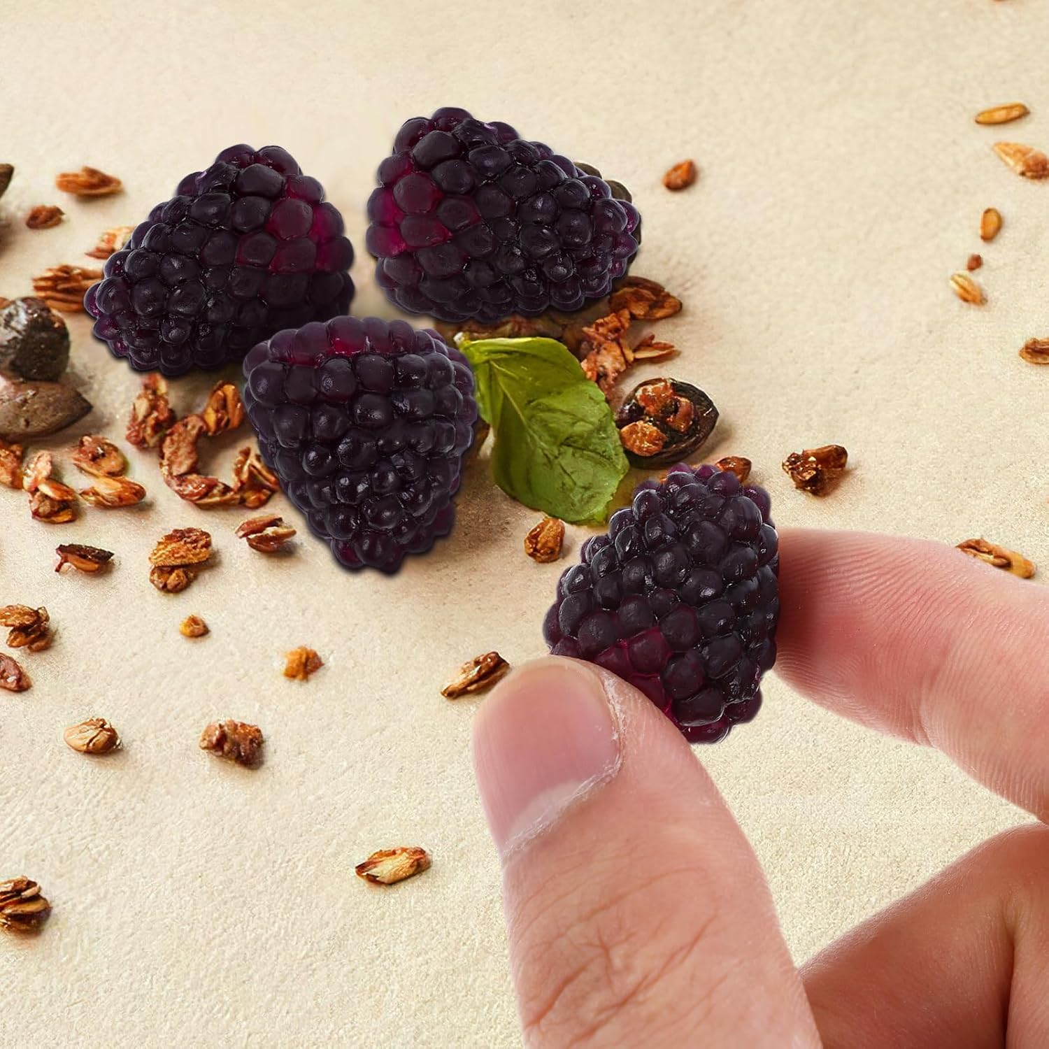 Alasum Artificial Raspberry 16PCS Lifelike Plant Decor Photography Props