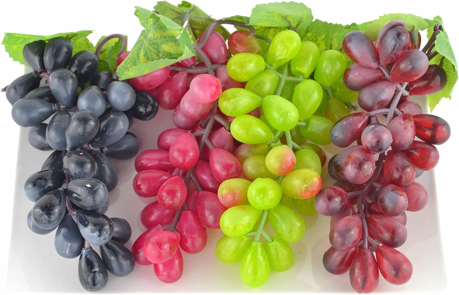 JEDFORE 4 Bunches Artificial Grapes Decorations