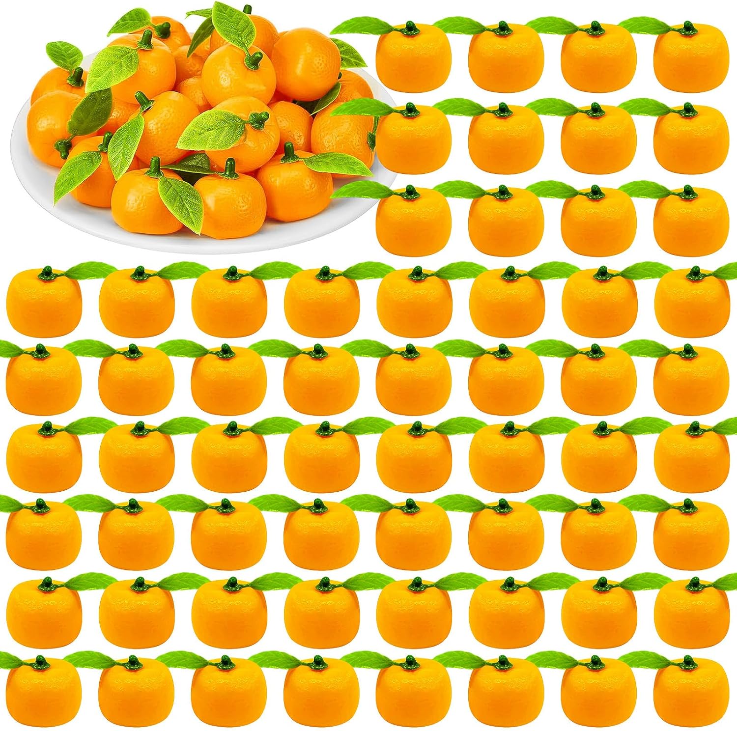 120PCS Mini Artificial Orange Decorations
