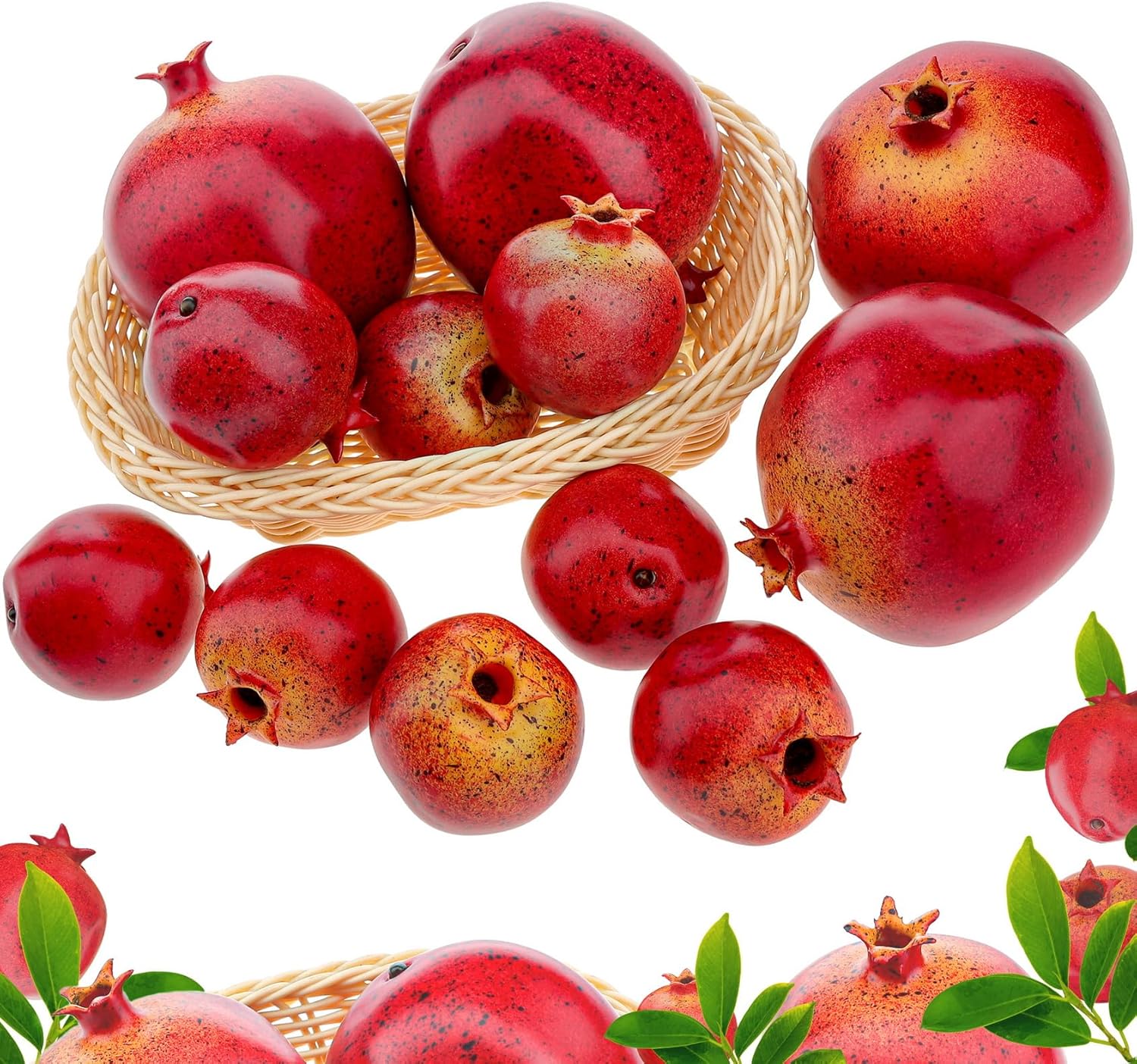 Woration Realistic Artificial Pomegranates 12PCS Home Decor