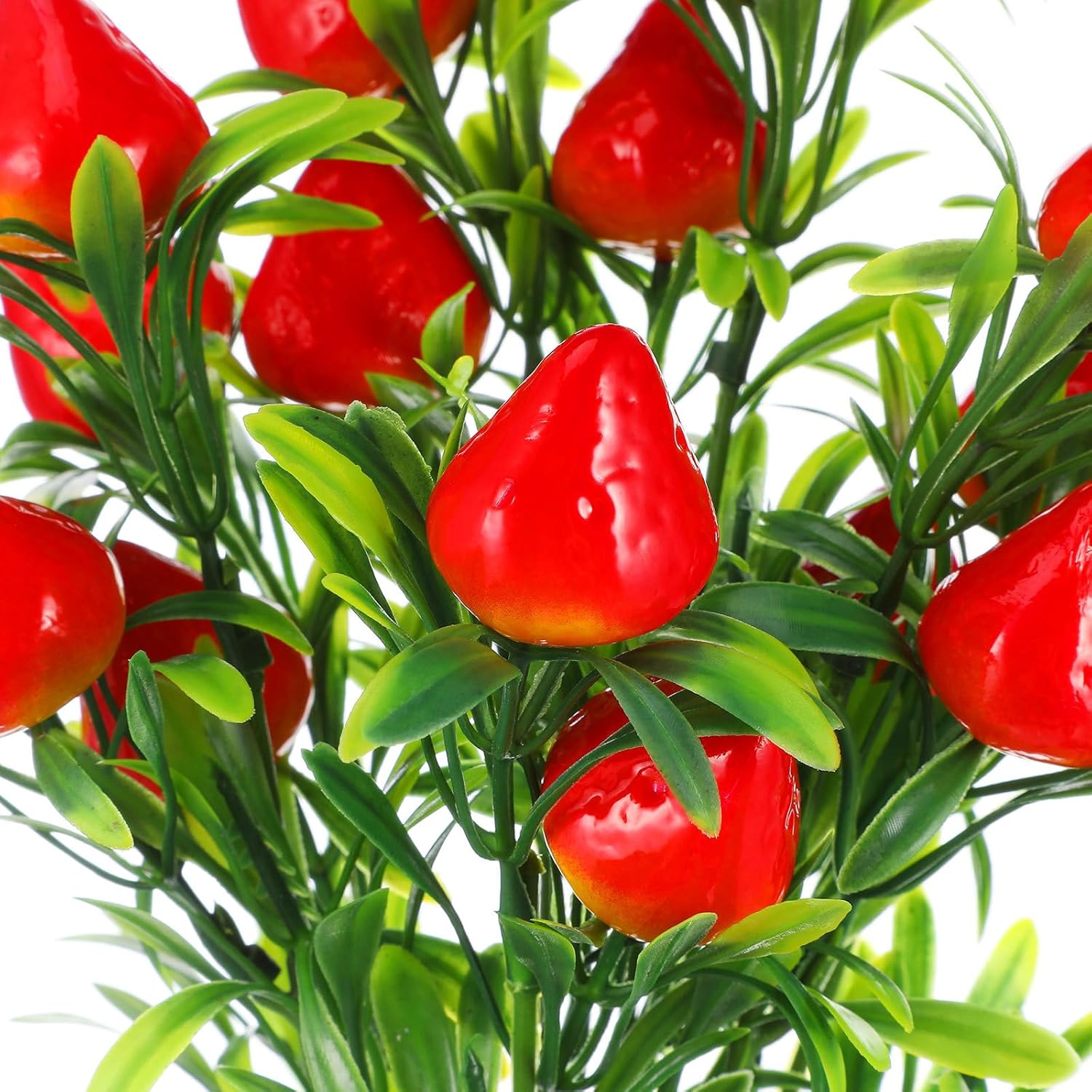 PRETYZOOM 15pcs Artificial Strawberry Picks for Decor and Crafts