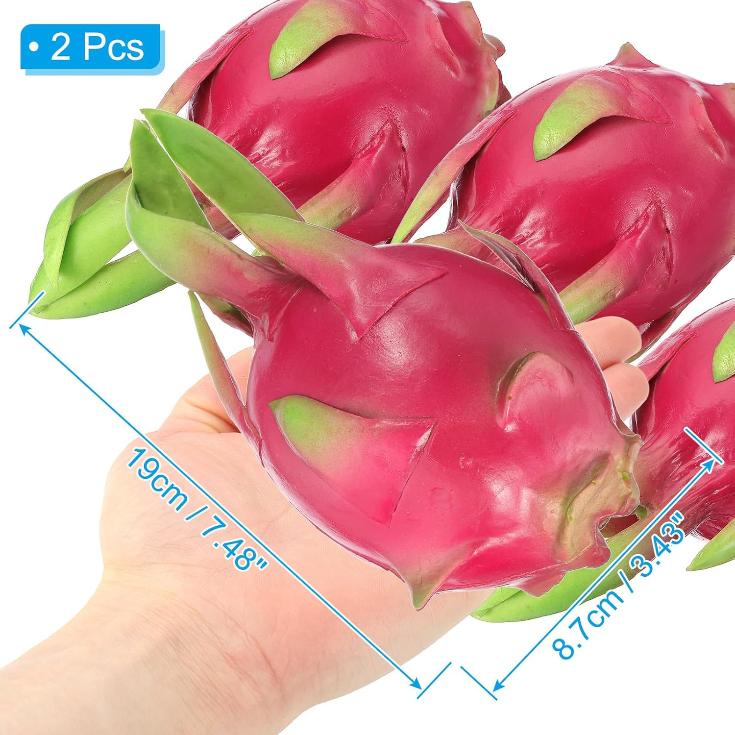 PATIKIL 2 Pcs Artificial Pitaya for Decor and Photography