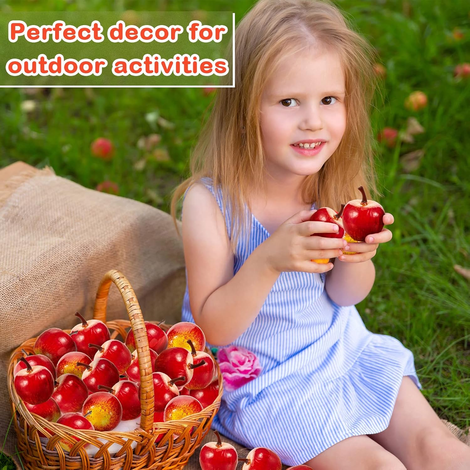 Dingion 16 PCS Artificial Red Apple Decorations